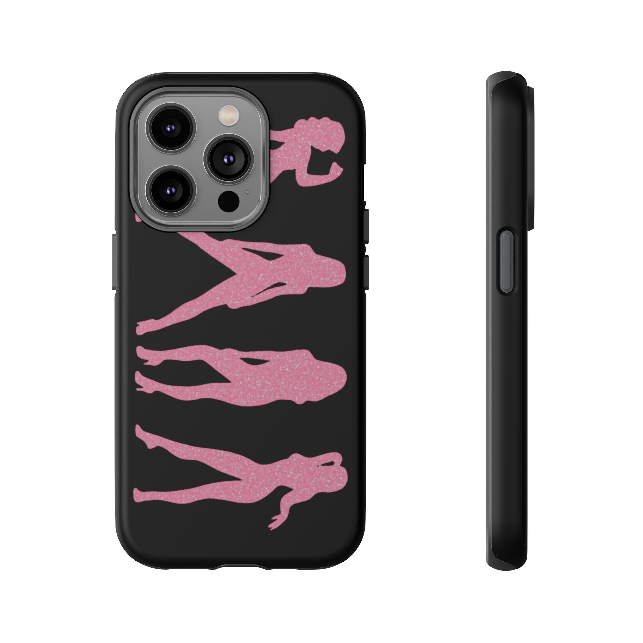 Pink Silhouette Girls Phone Case – Tough Cases Protective iPhone Cover