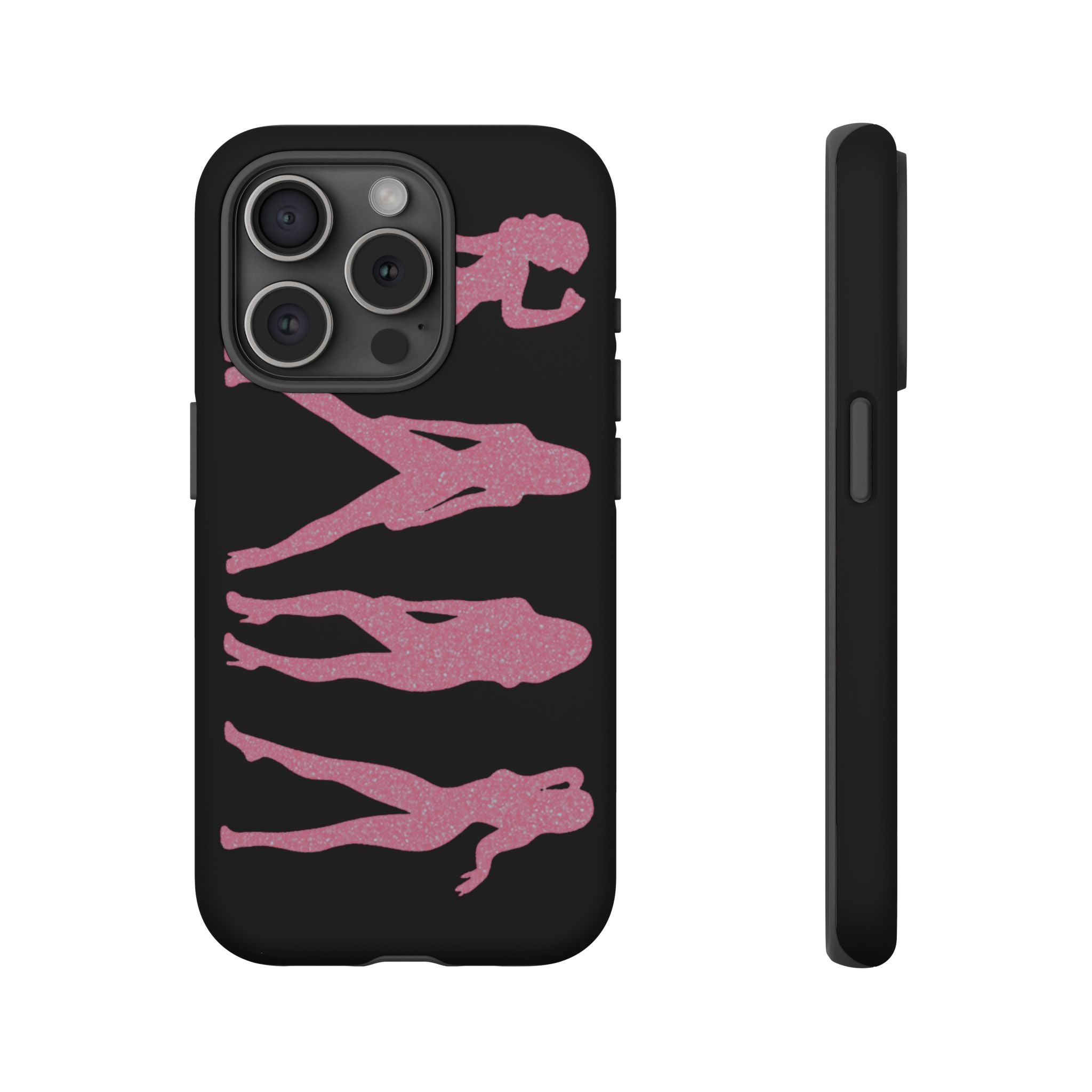 Pink Silhouette Girls Phone Case – Tough Cases Protective iPhone Cover