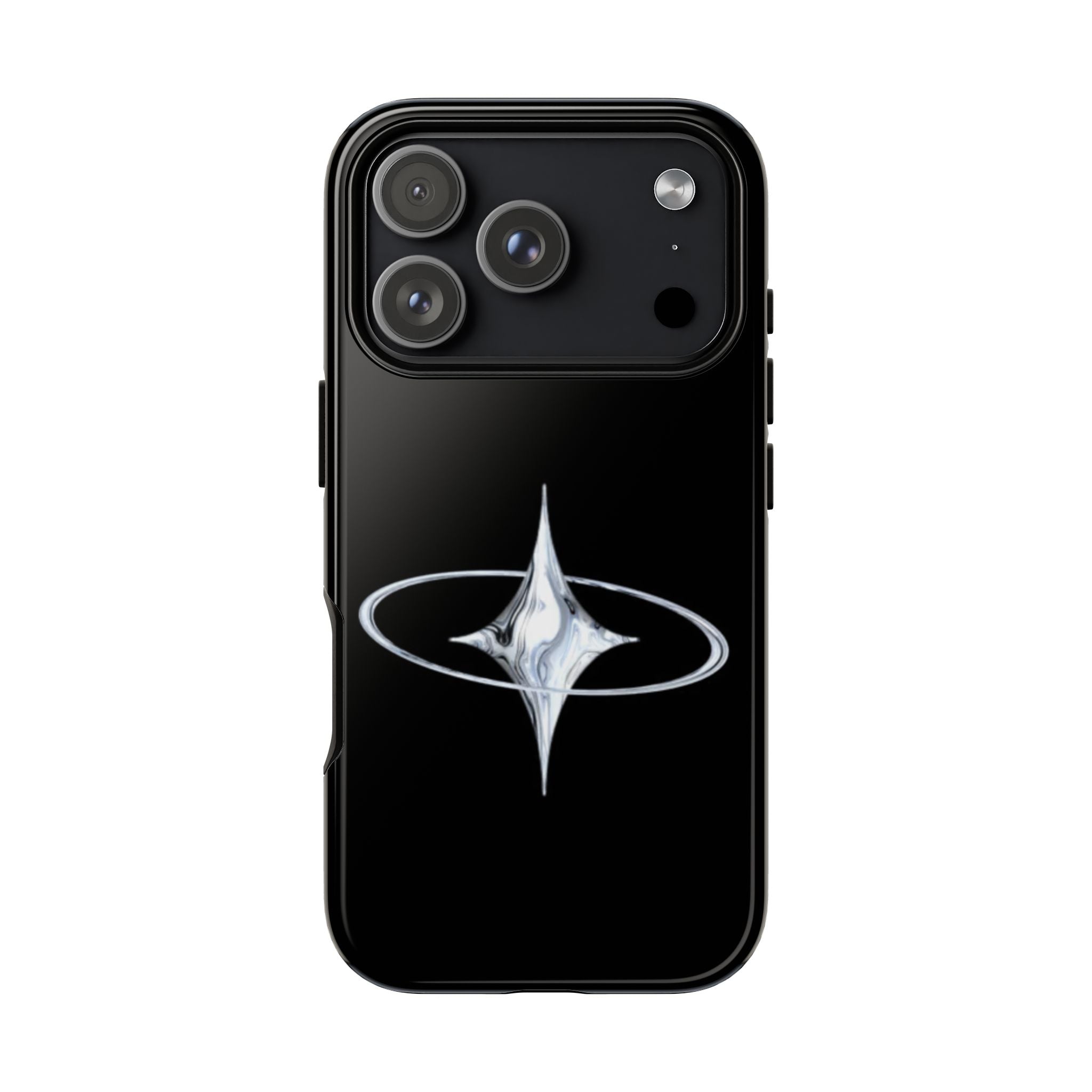 Galaxy Starphone Tough Case — Minimal Silver Star Orbit Phone Case