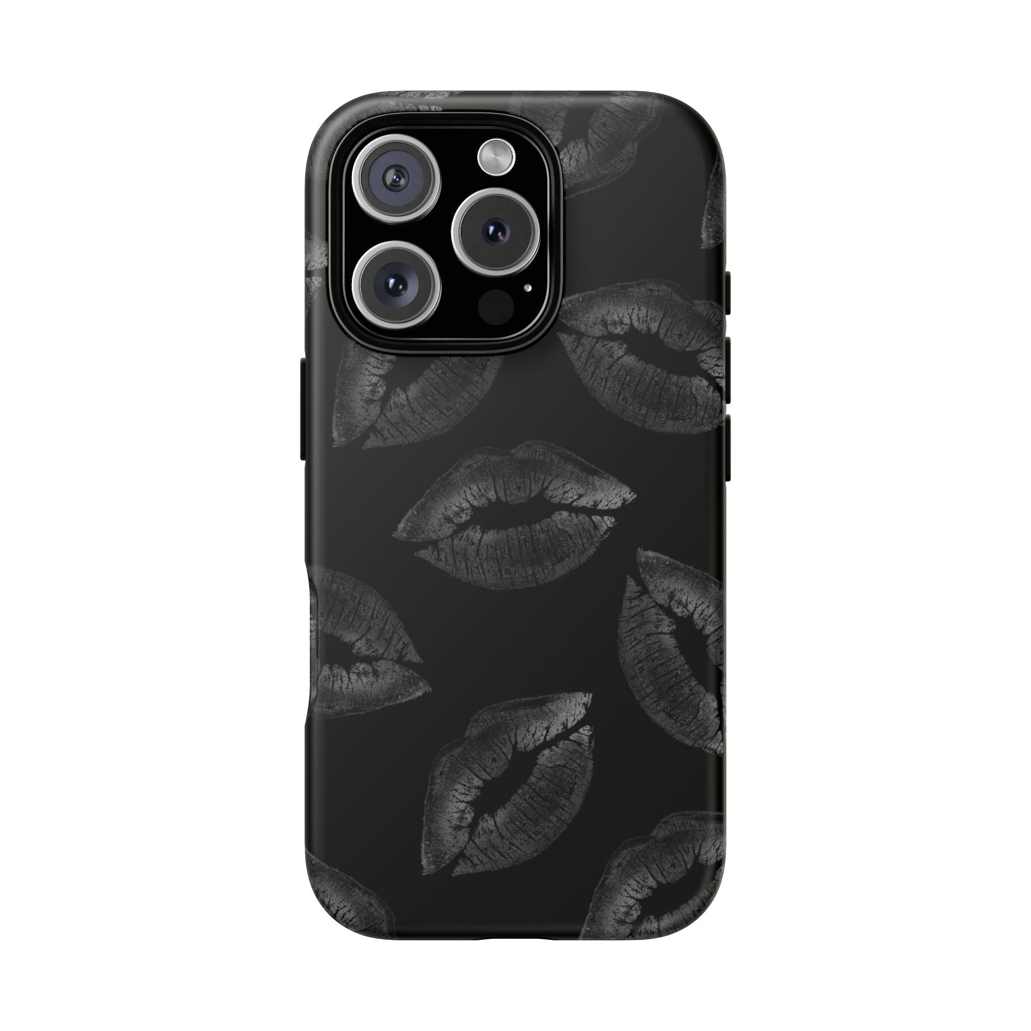 Black Kiss Pattern Tough Phone Case