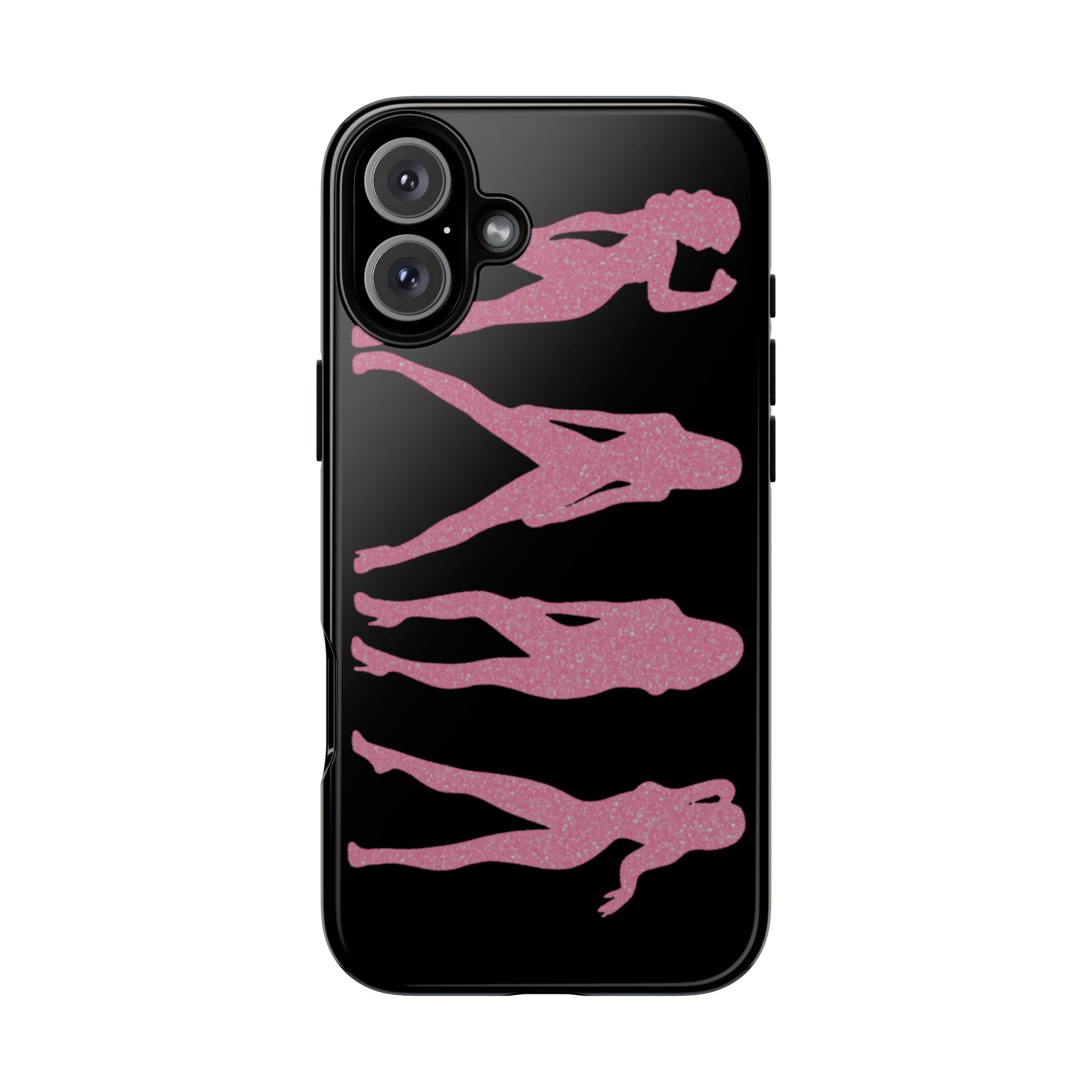 Pink Silhouette Girls Phone Case – Tough Cases Protective iPhone Cover