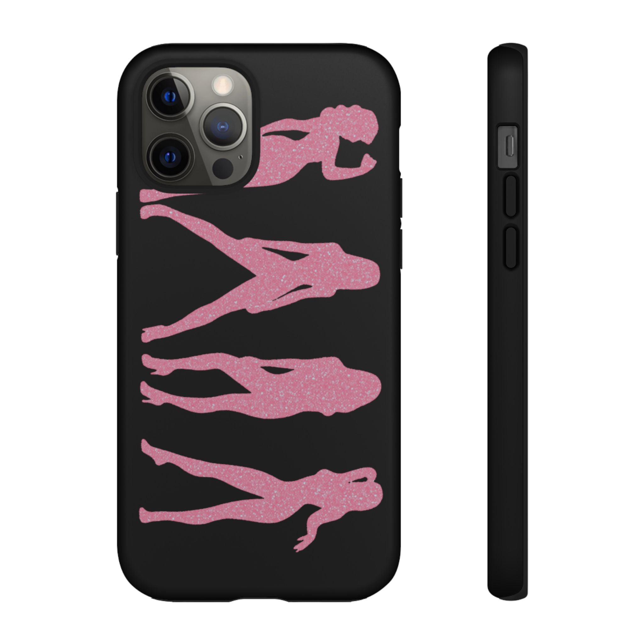 Pink Silhouette Girls Phone Case – Tough Cases Protective iPhone Cover