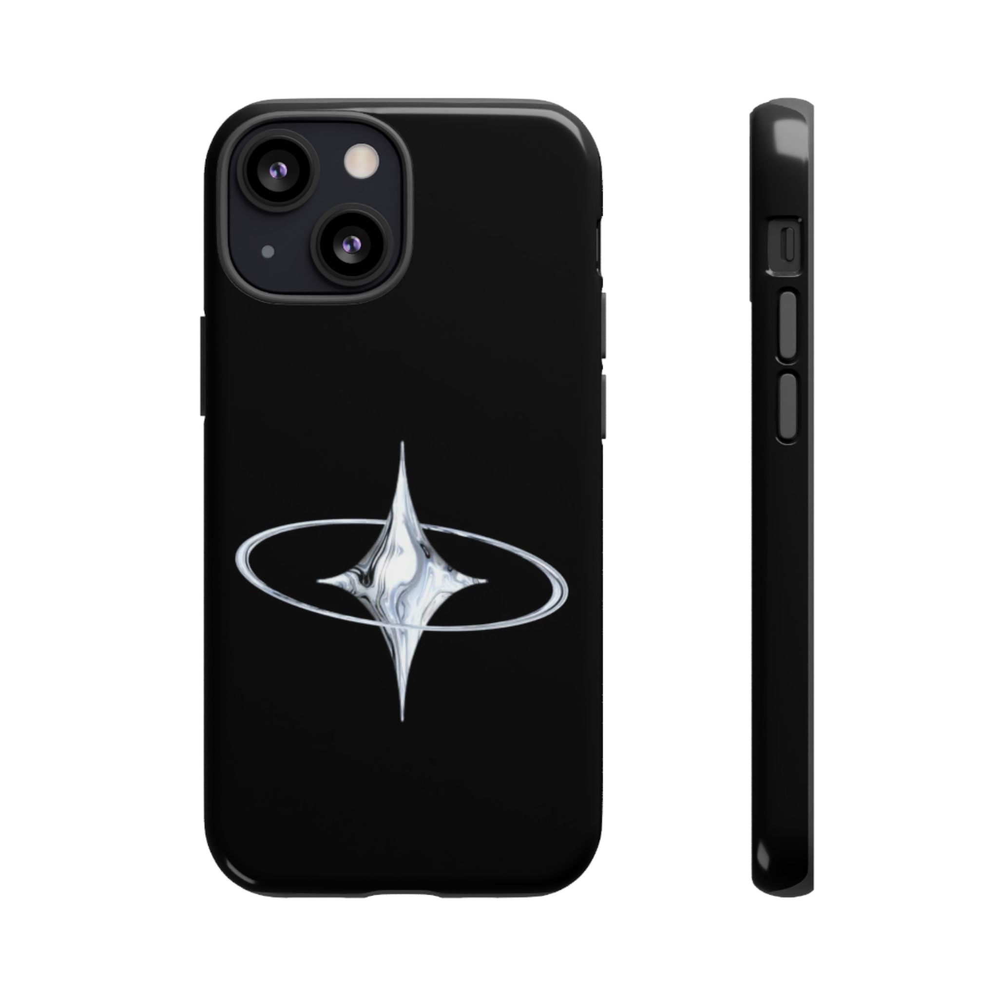 Galaxy Starphone Tough Case — Minimal Silver Star Orbit Phone Case