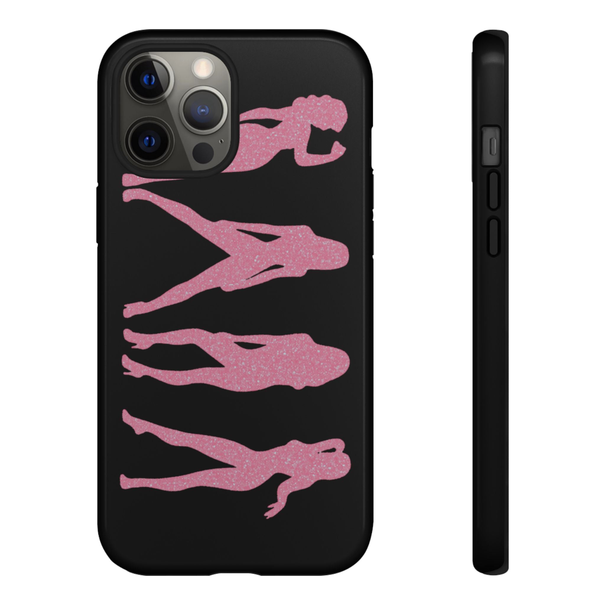 Pink Silhouette Girls Phone Case – Tough Cases Protective iPhone Cover