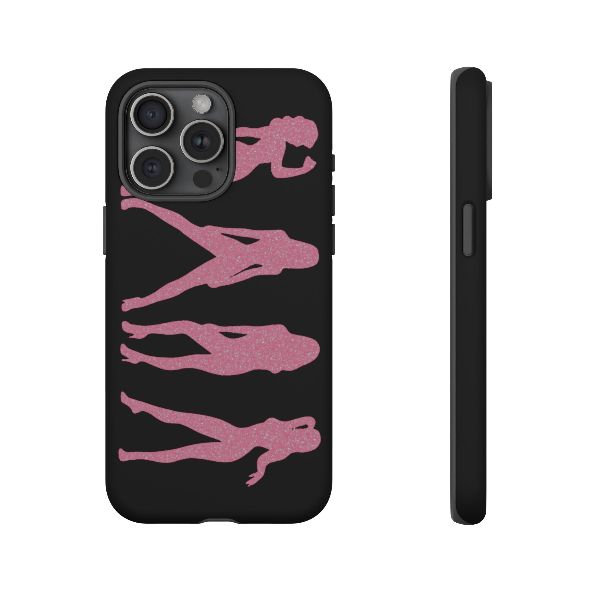 Pink Silhouette Girls Phone Case – Tough Cases Protective iPhone Cover