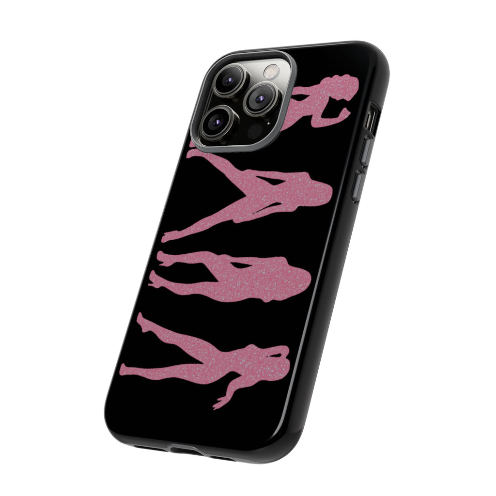 Pink Silhouette Girls Phone Case – Tough Cases Protective iPhone Cover