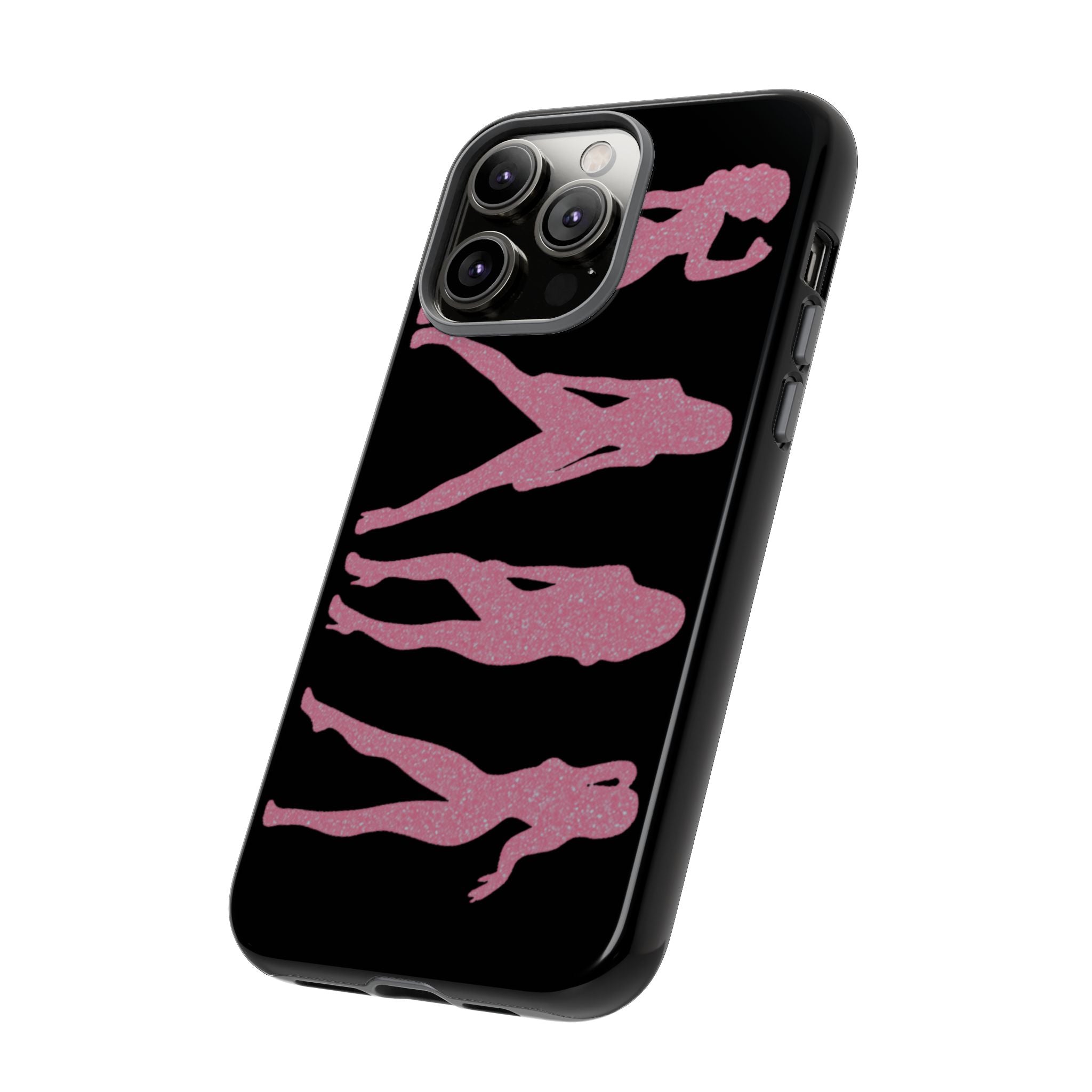 Pink Silhouette Girls Phone Case – Tough Cases Protective iPhone Cover