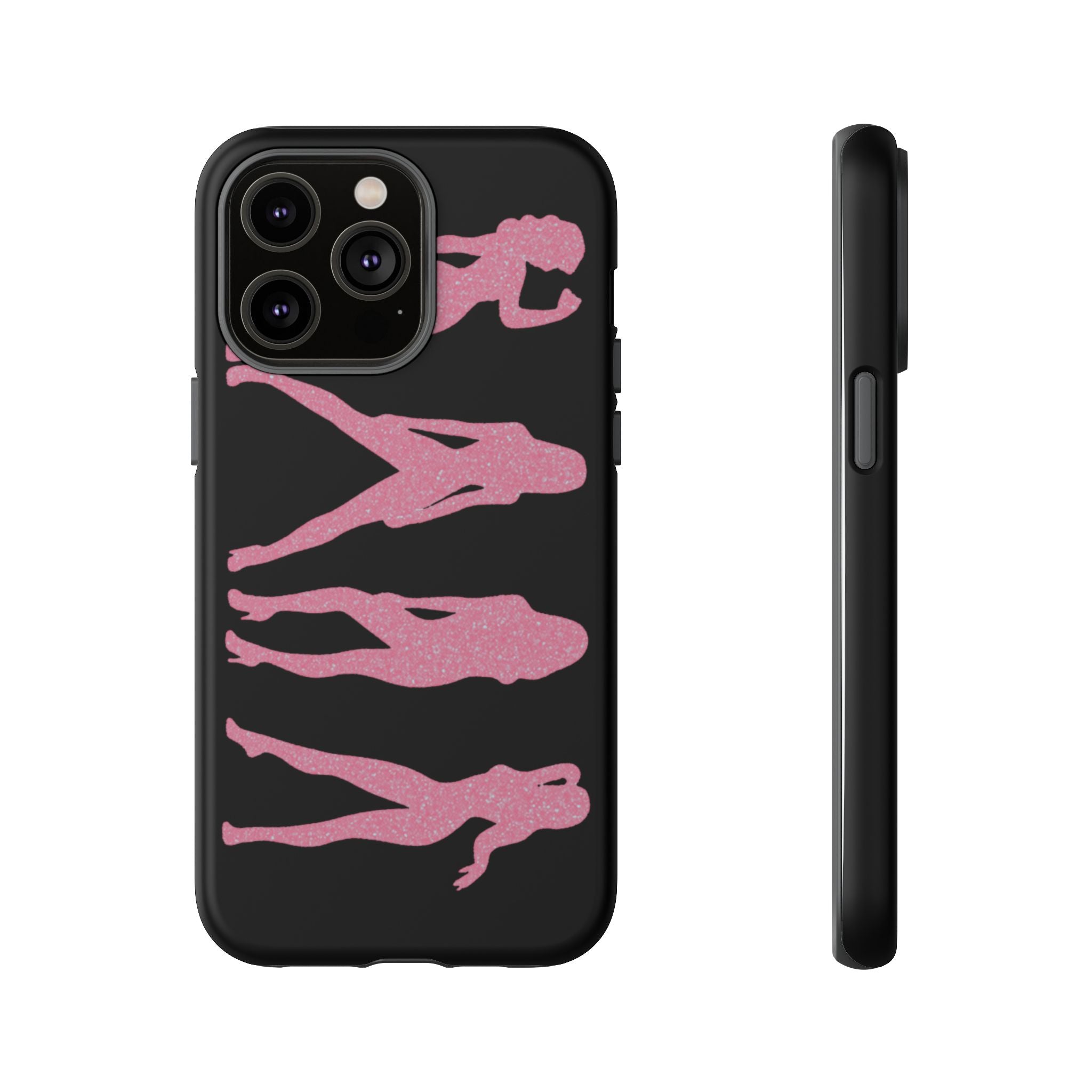 Pink Silhouette Girls Phone Case – Tough Cases Protective iPhone Cover
