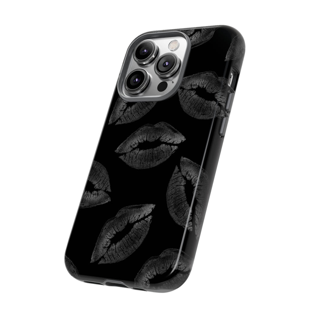 Black Kiss Pattern Tough Phone Case