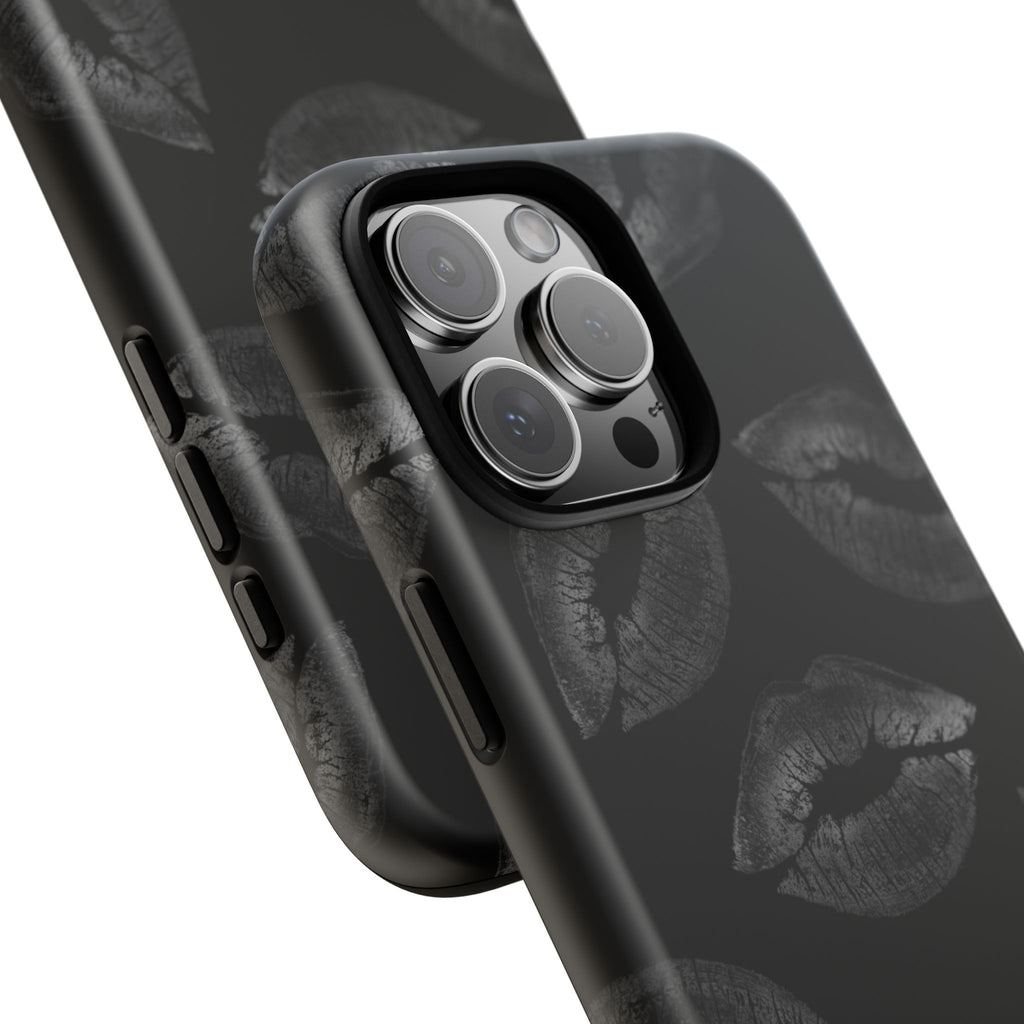 Black Kiss Pattern Tough Phone Case