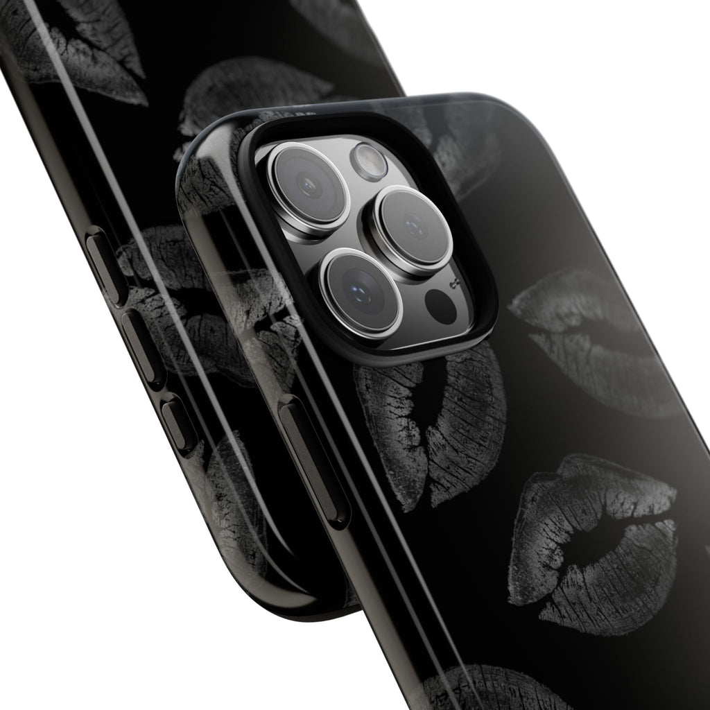 Black Kiss Pattern Tough Phone Case