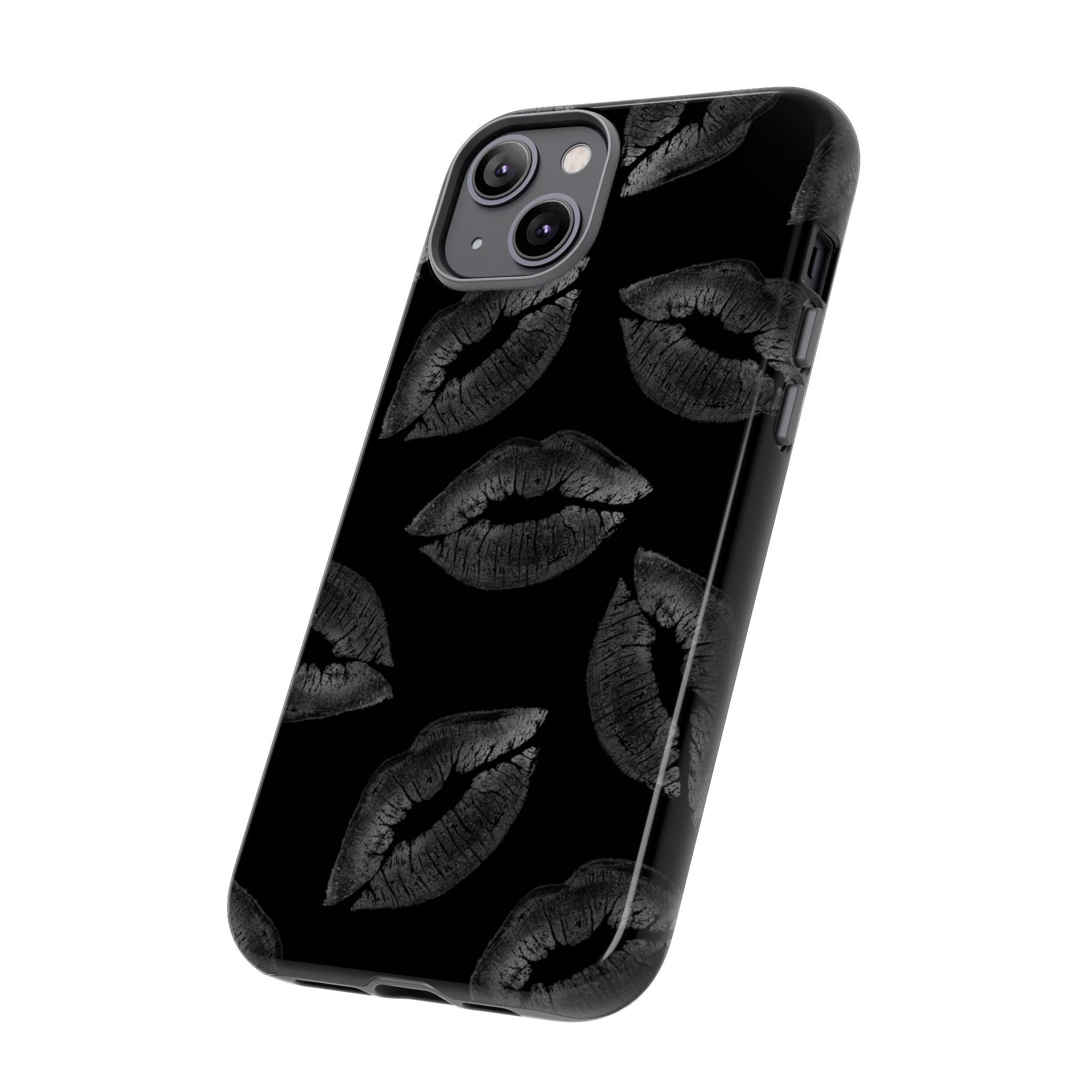 Black Kiss Pattern Tough Phone Case