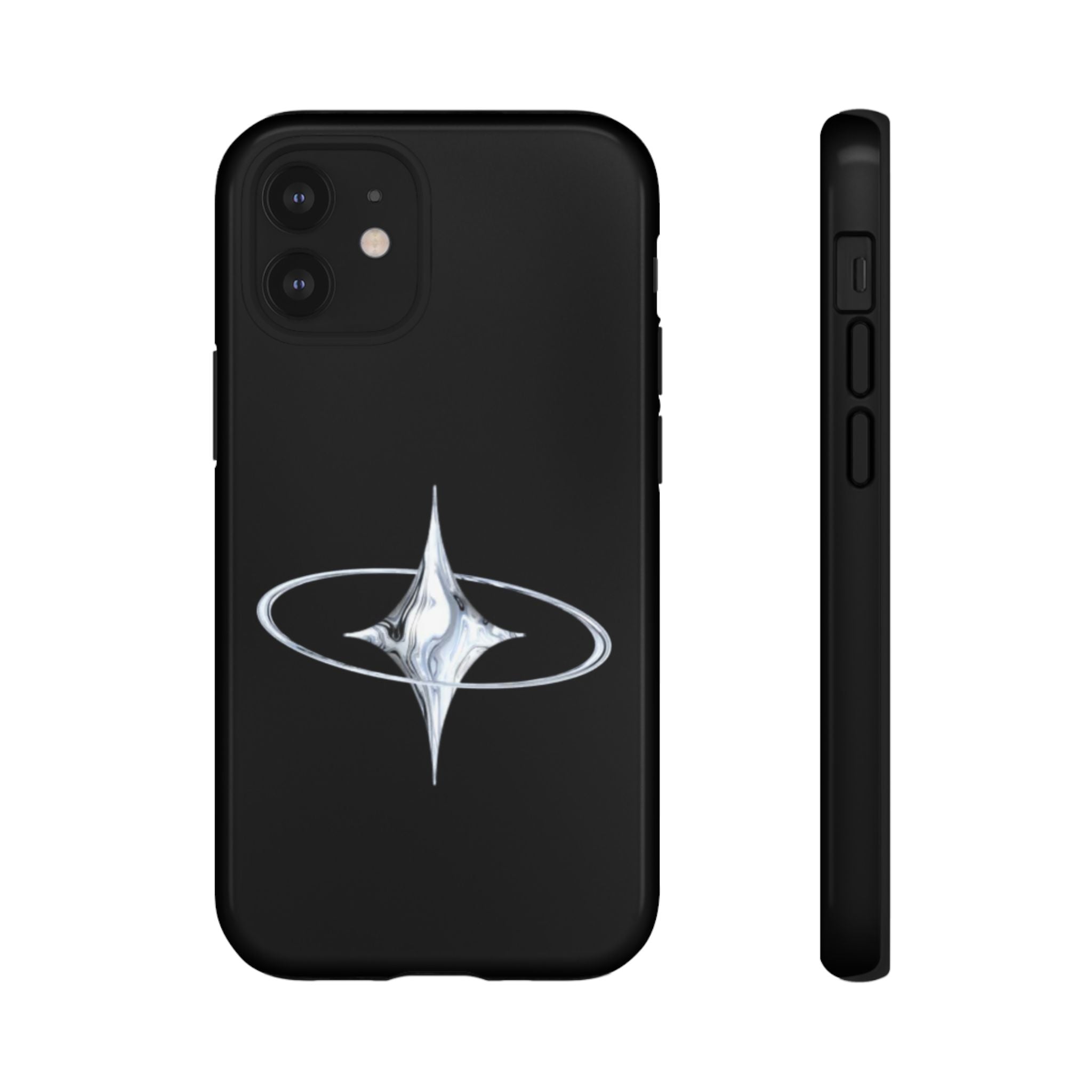 Galaxy Starphone Tough Case — Minimal Silver Star Orbit Phone Case