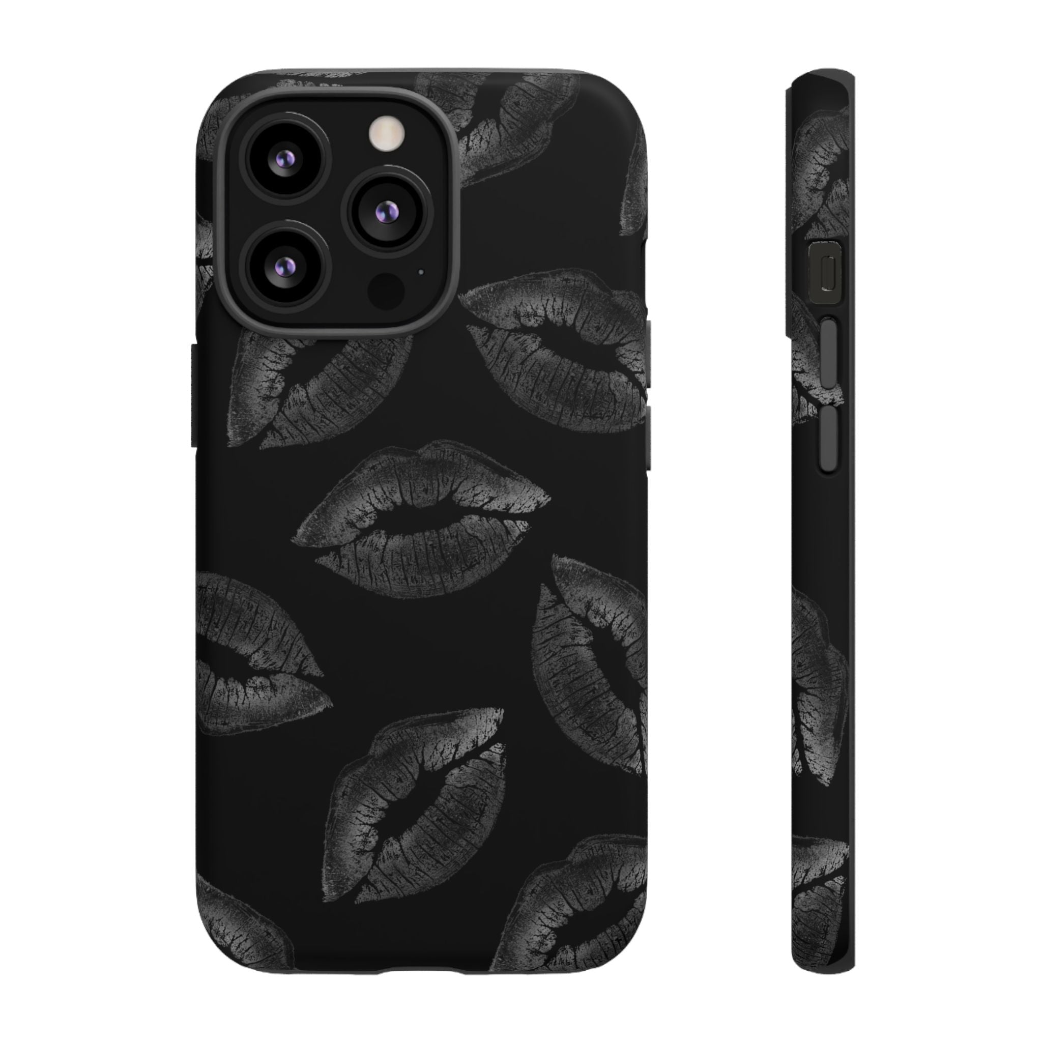 Black Kiss Pattern Tough Phone Case