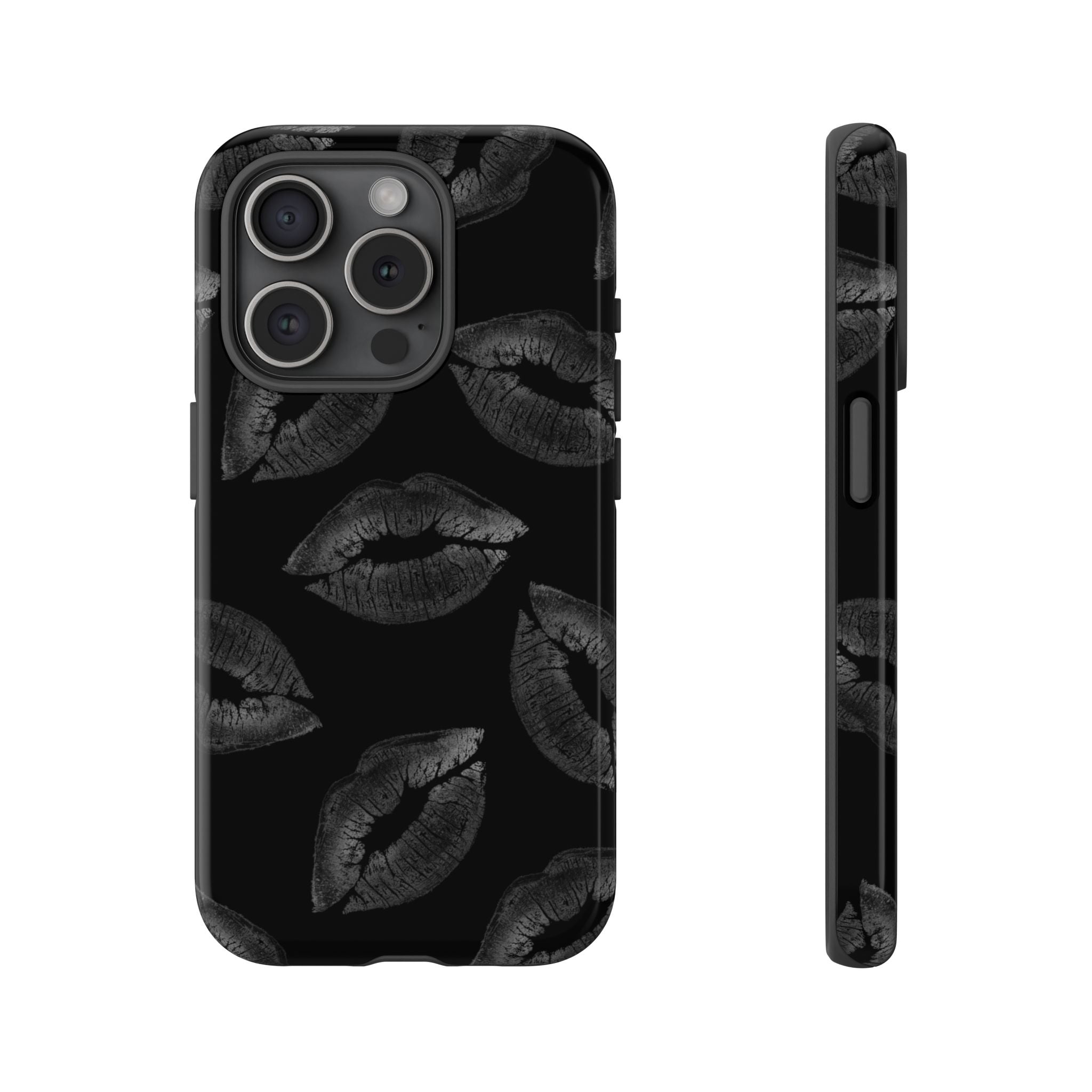 Black Kiss Pattern Tough Phone Case