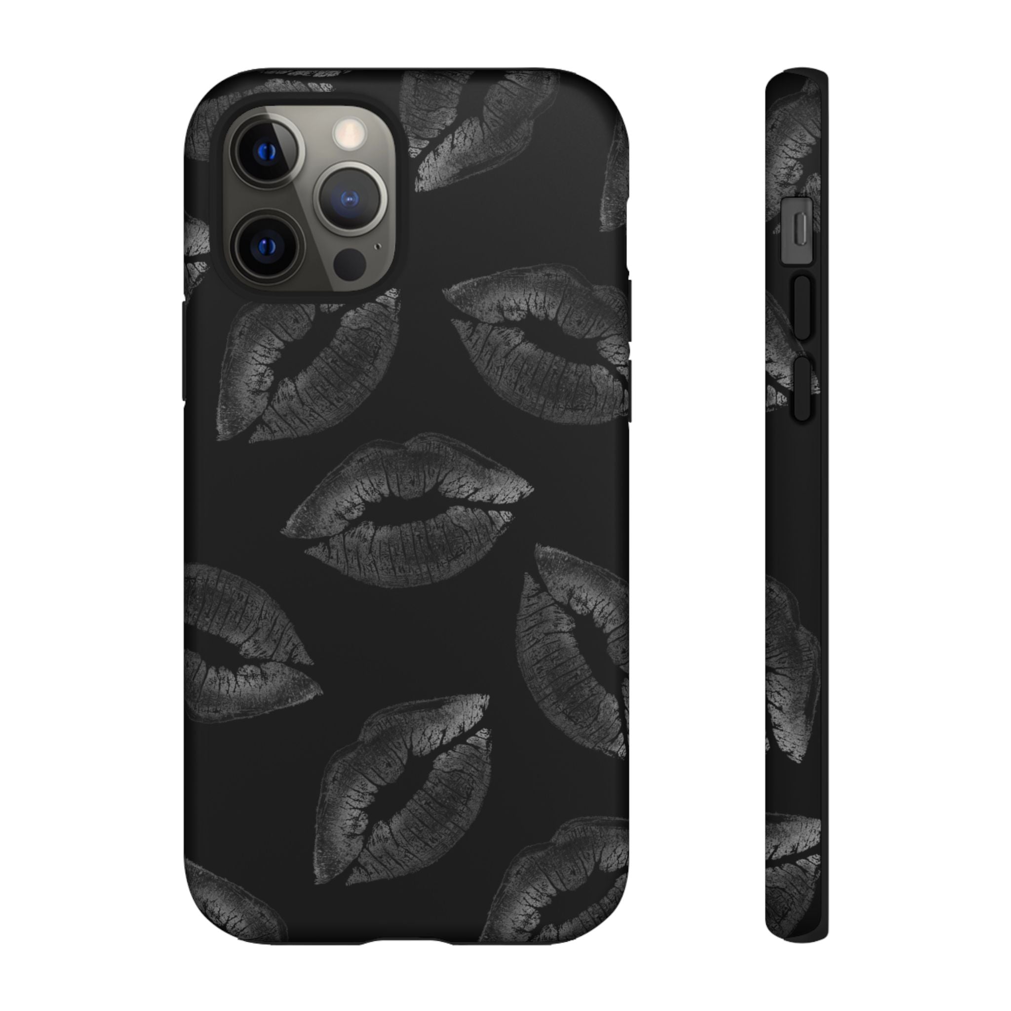 Black Kiss Pattern Tough Phone Case