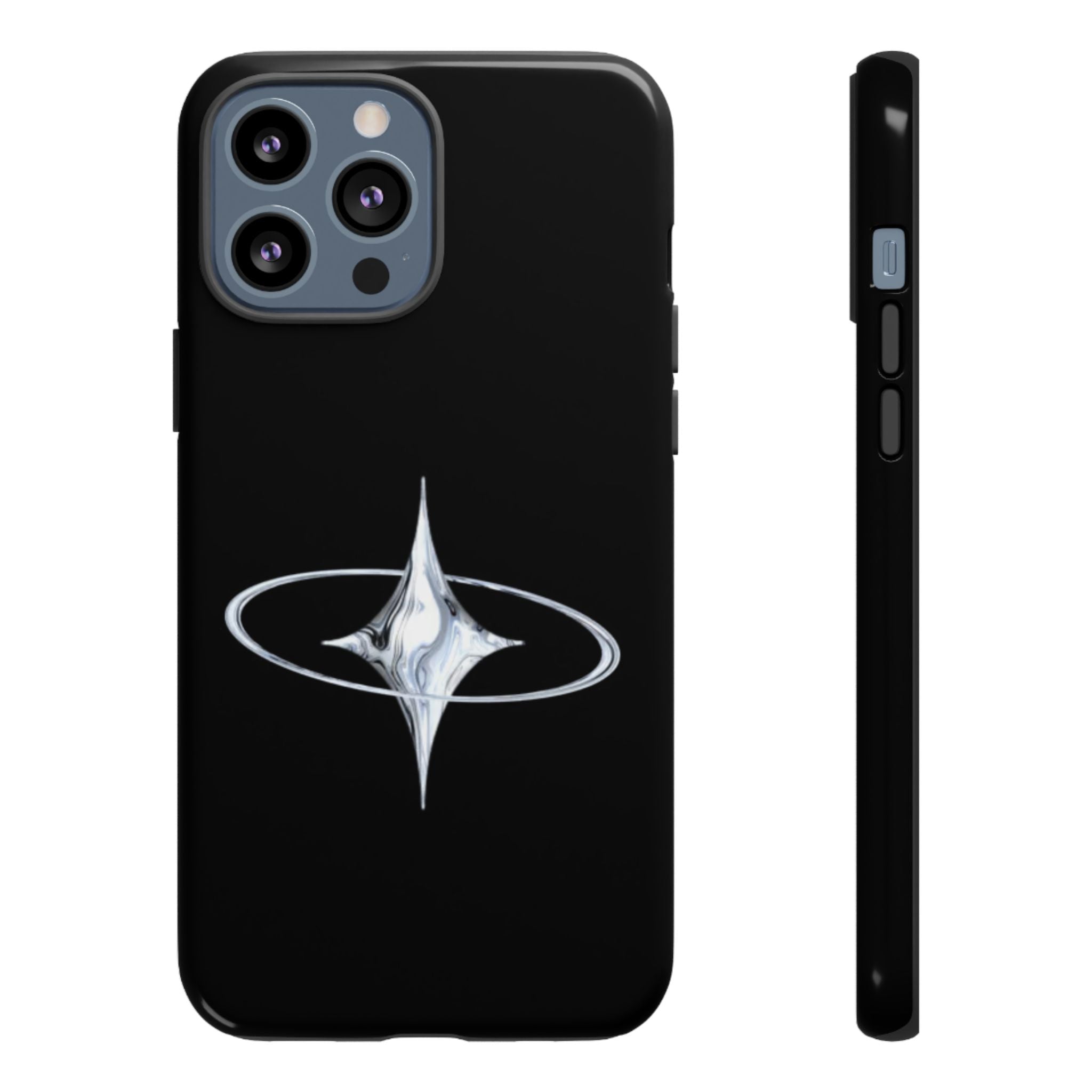 Galaxy Starphone Tough Case — Minimal Silver Star Orbit Phone Case