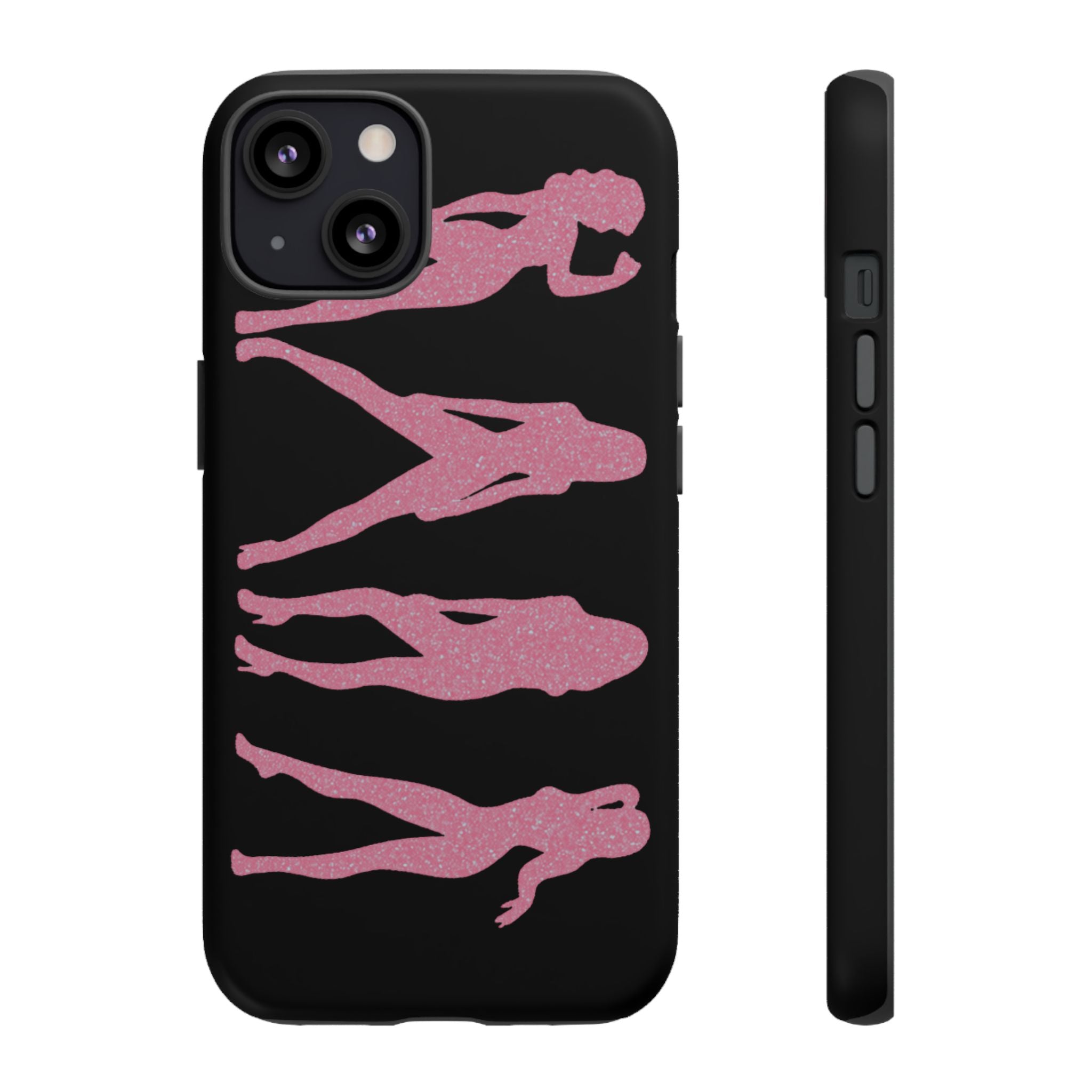 Pink Silhouette Girls Phone Case – Tough Cases Protective iPhone Cover