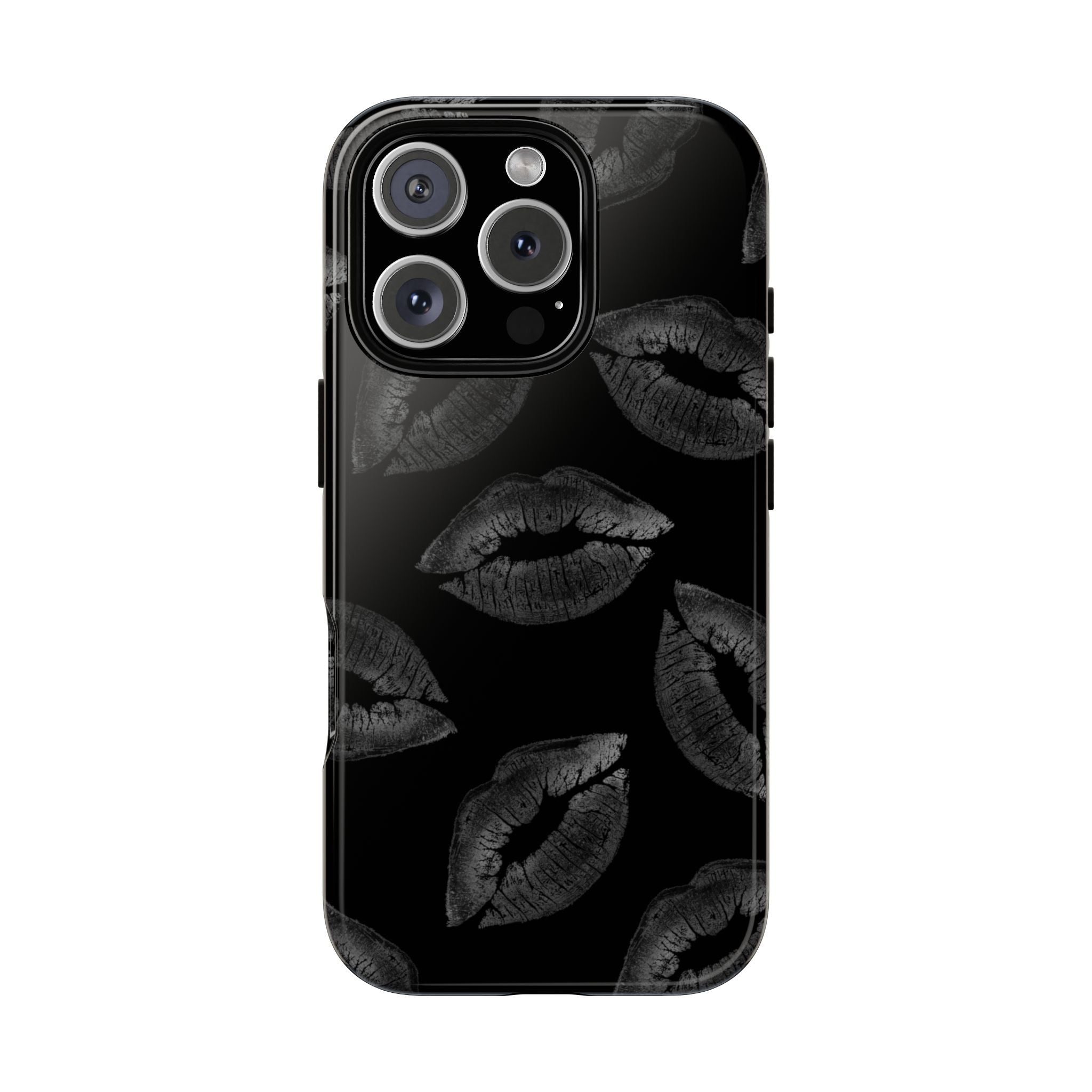 Black Kiss Pattern Tough Phone Case