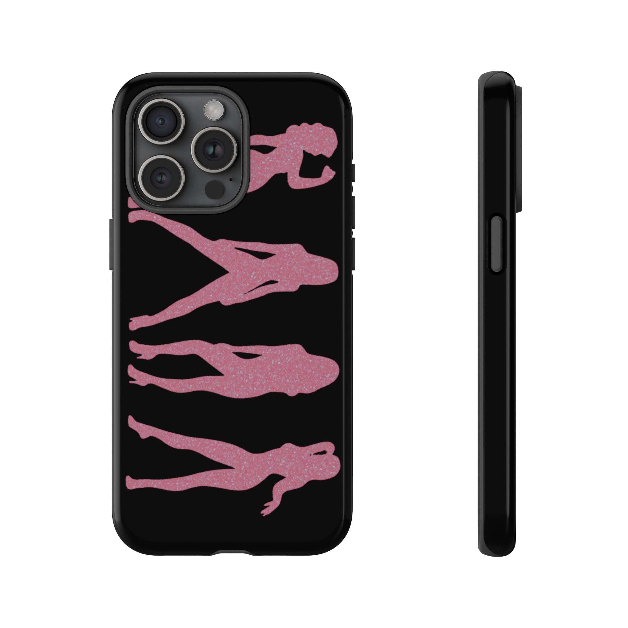 Pink Silhouette Girls Phone Case – Tough Cases Protective iPhone Cover