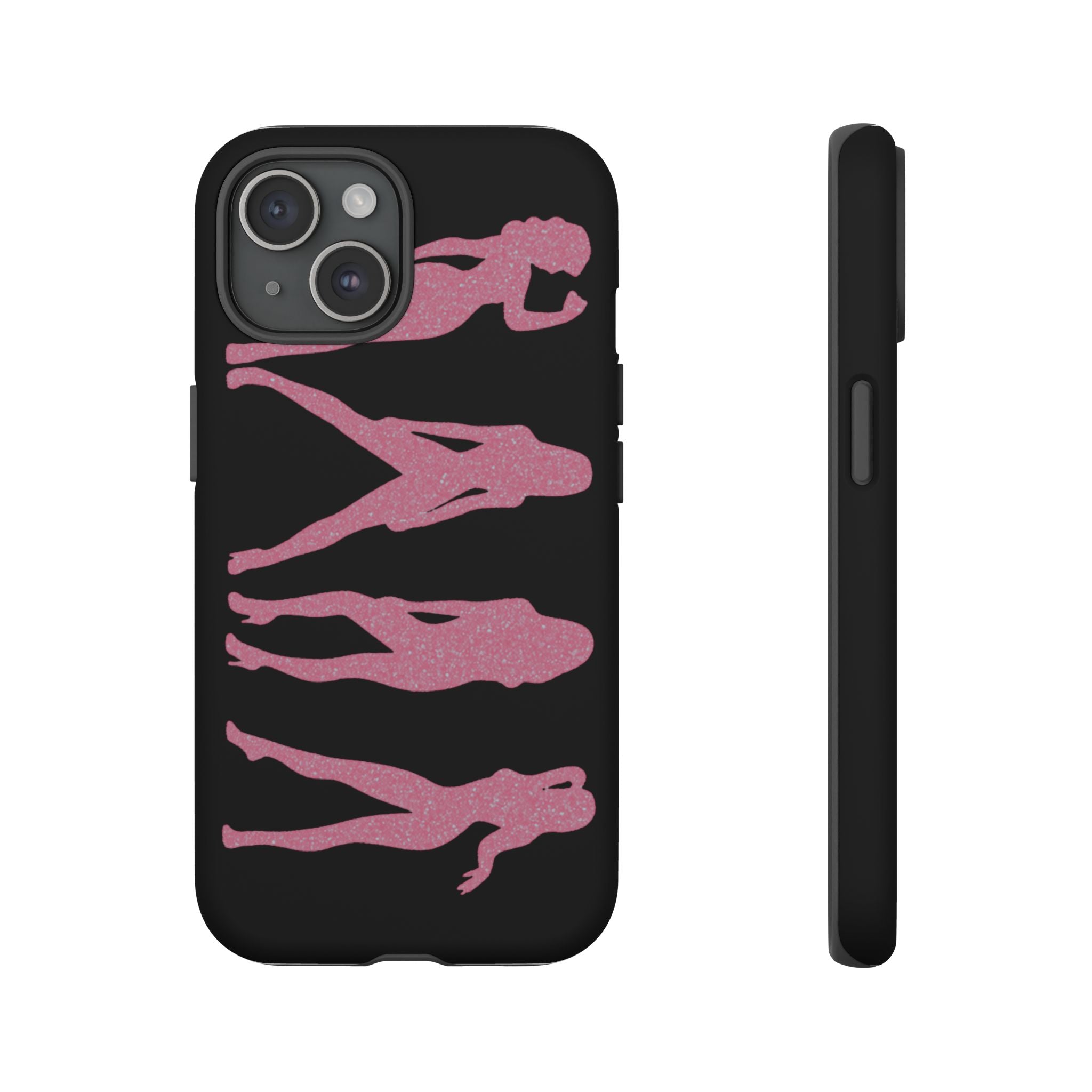 Pink Silhouette Girls Phone Case – Tough Cases Protective iPhone Cover