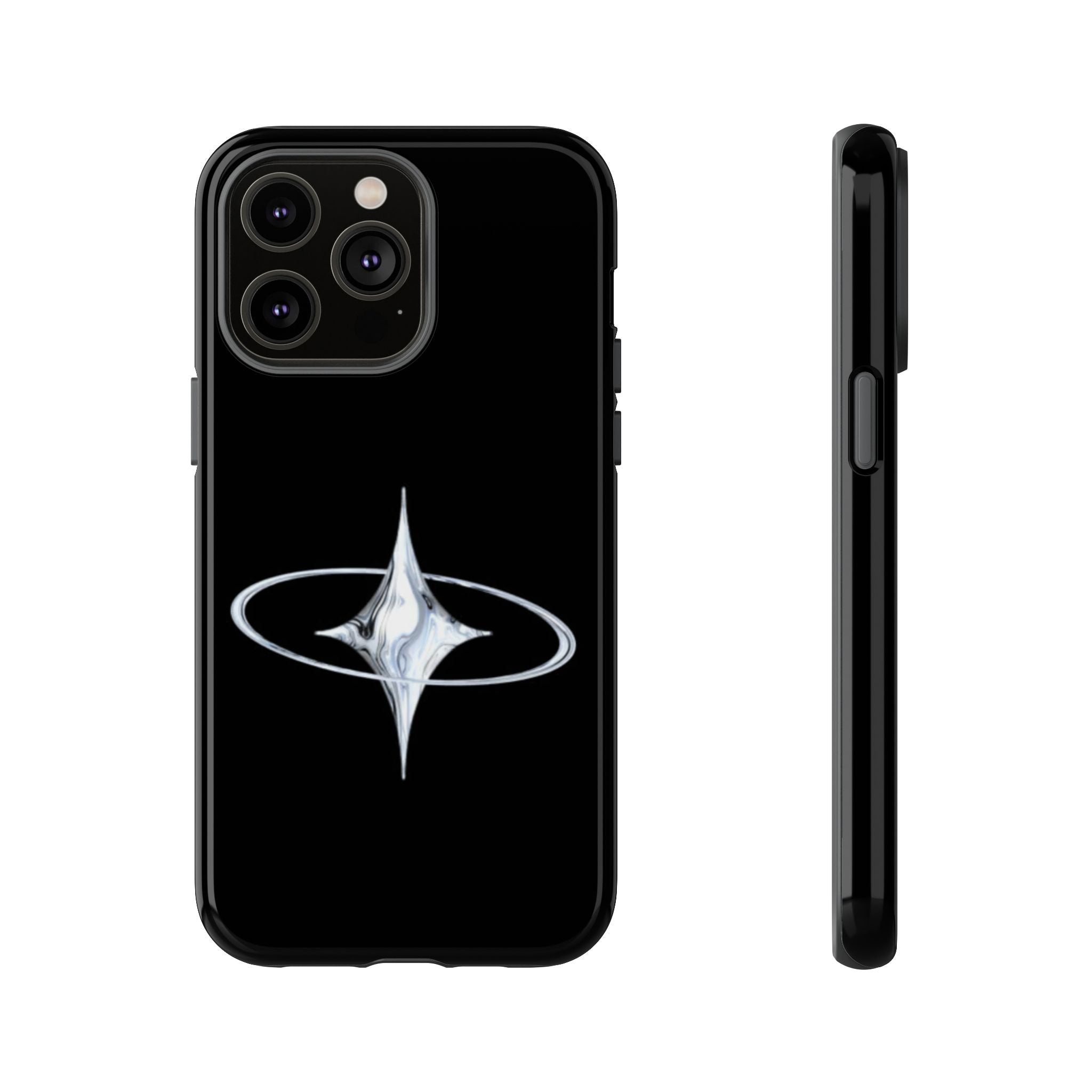 Galaxy Starphone Tough Case — Minimal Silver Star Orbit Phone Case