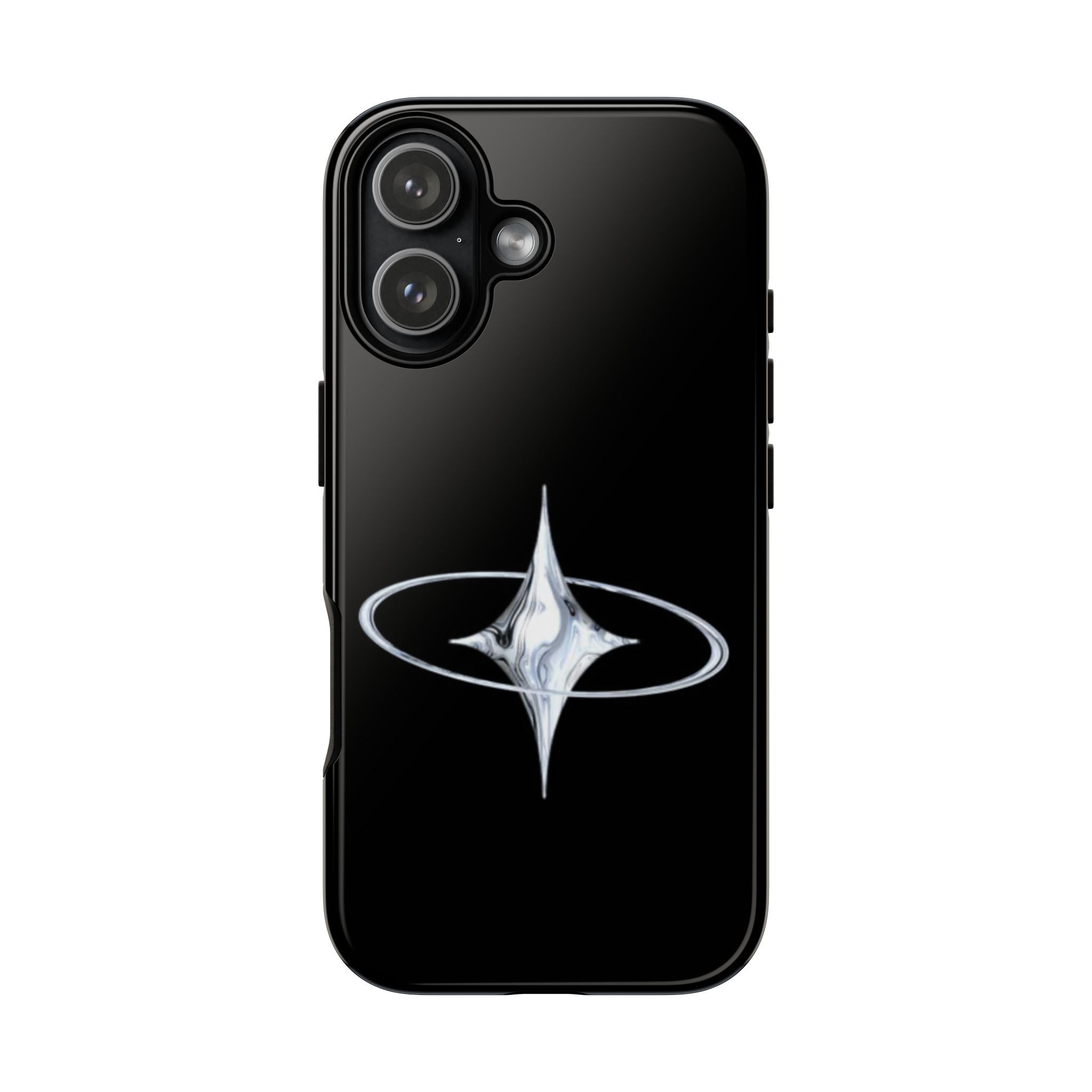 Galaxy Starphone Tough Case — Minimal Silver Star Orbit Phone Case