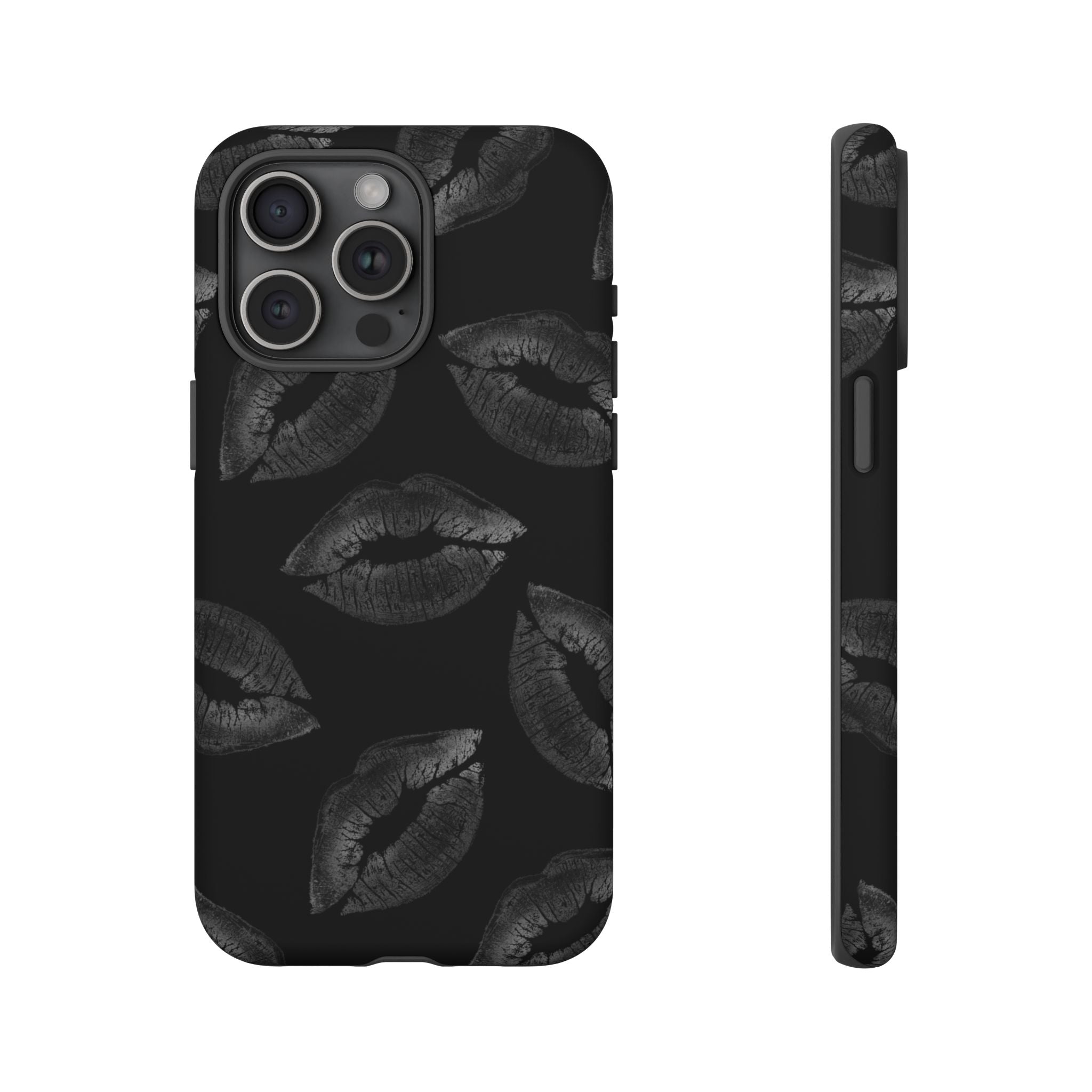 Black Kiss Pattern Tough Phone Case