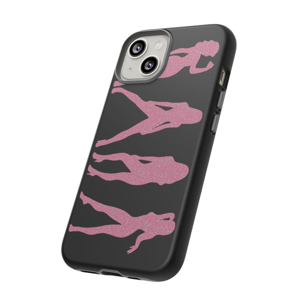 Pink Silhouette Girls Phone Case – Tough Cases Protective iPhone Cover