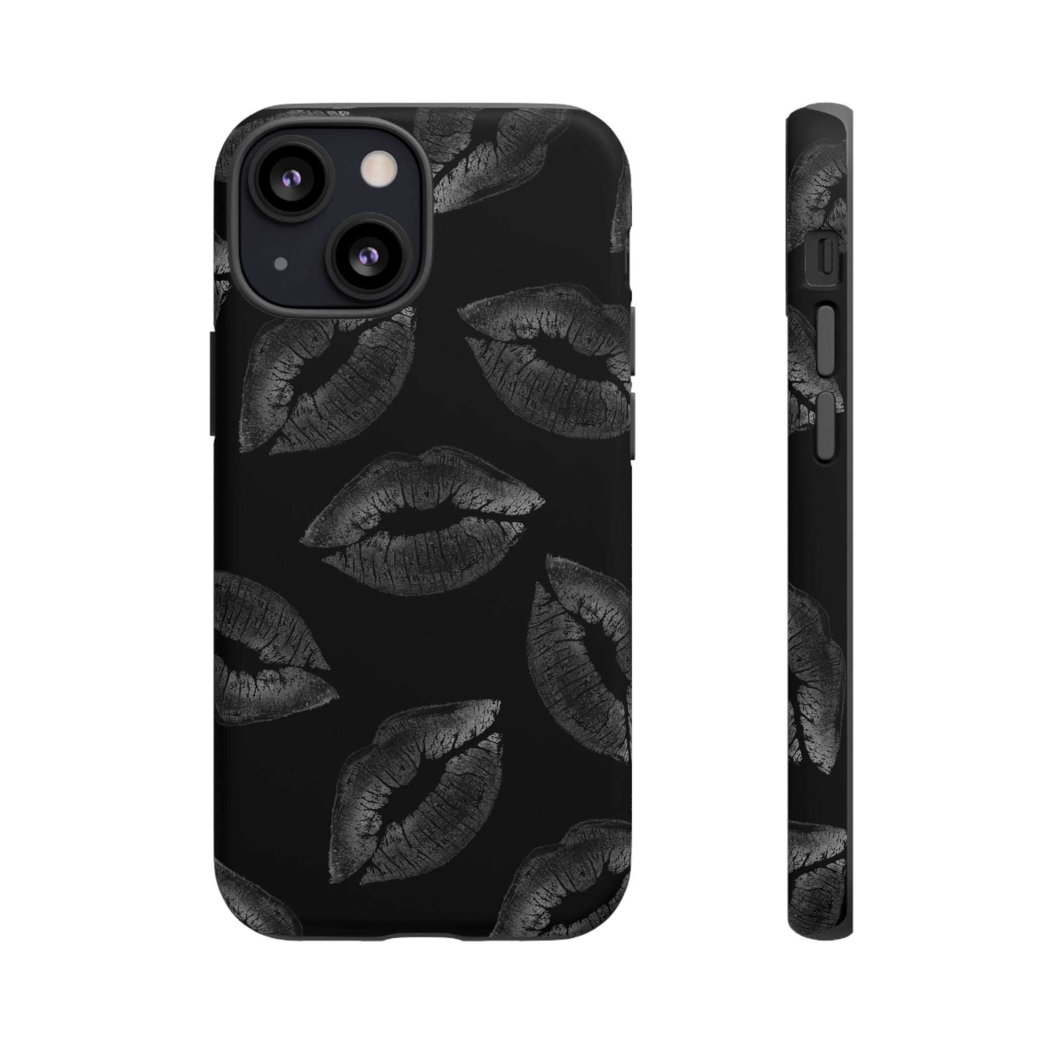 Black Kiss Pattern Tough Phone Case