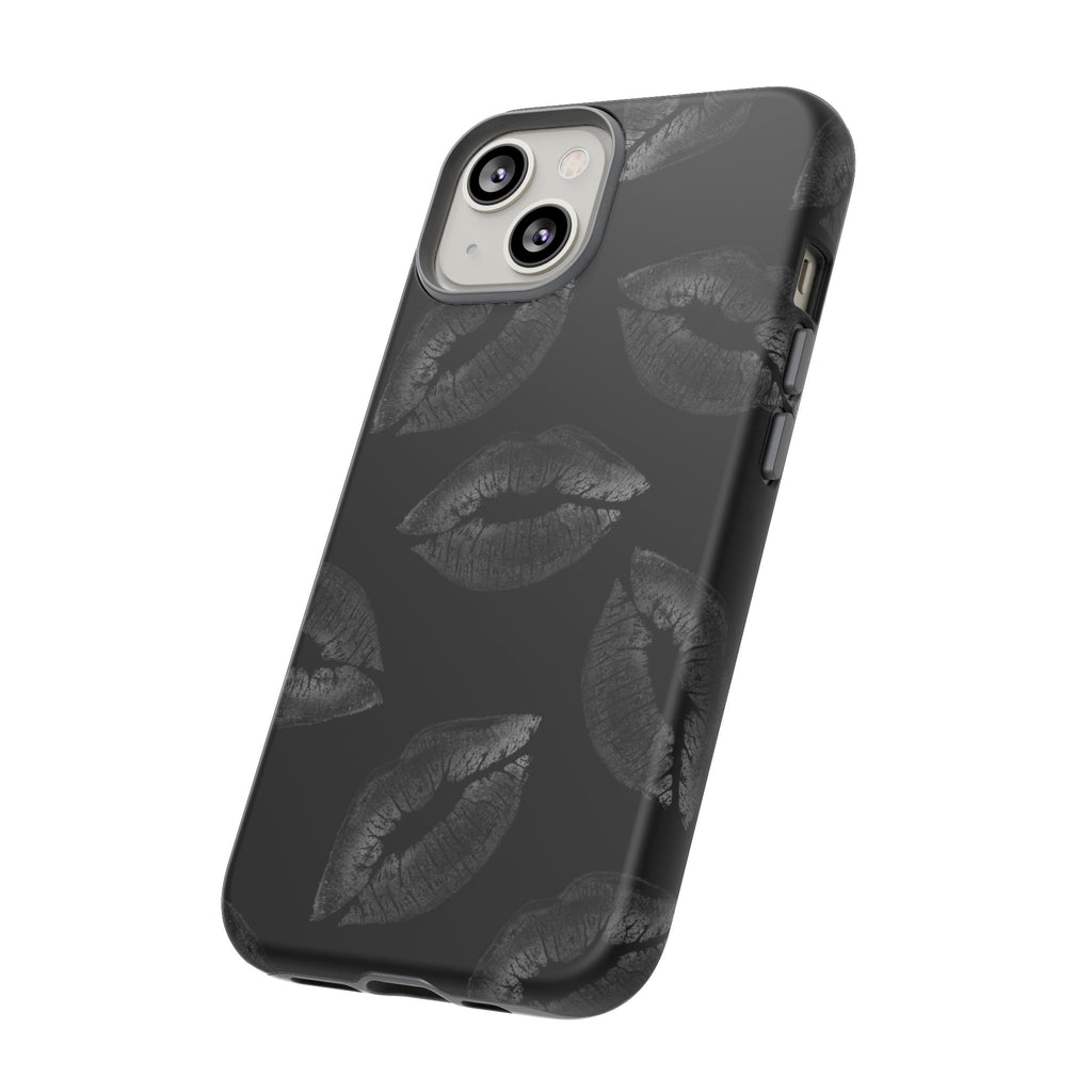 Black Kiss Pattern Tough Phone Case