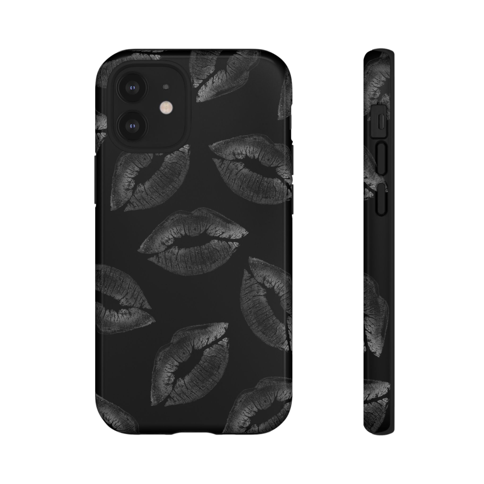 Black Kiss Pattern Tough Phone Case