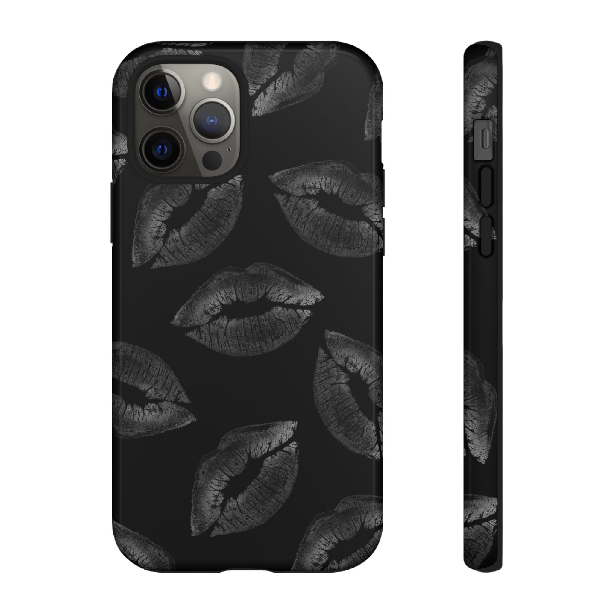 Black Kiss Pattern Tough Phone Case