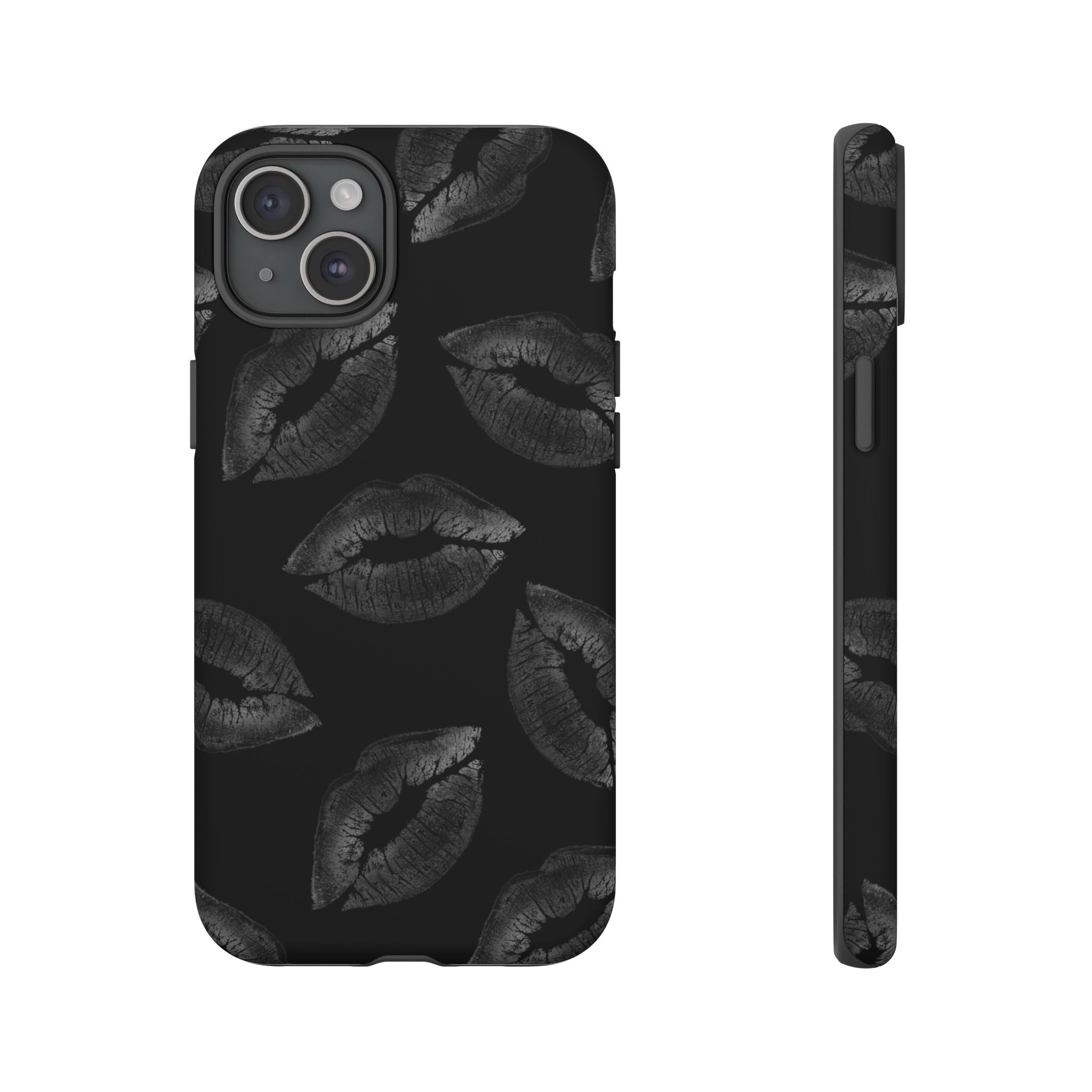 Black Kiss Pattern Tough Phone Case