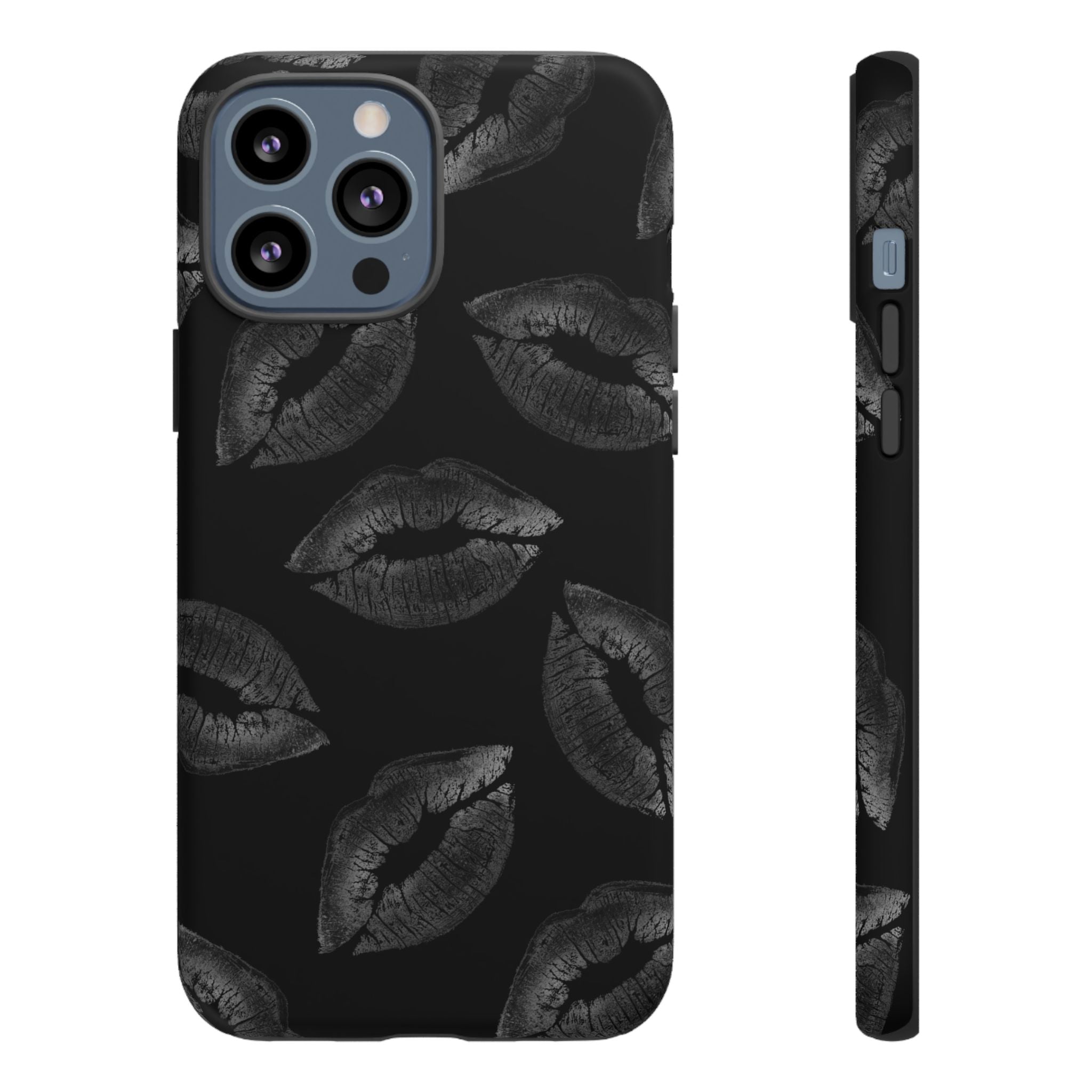 Black Kiss Pattern Tough Phone Case