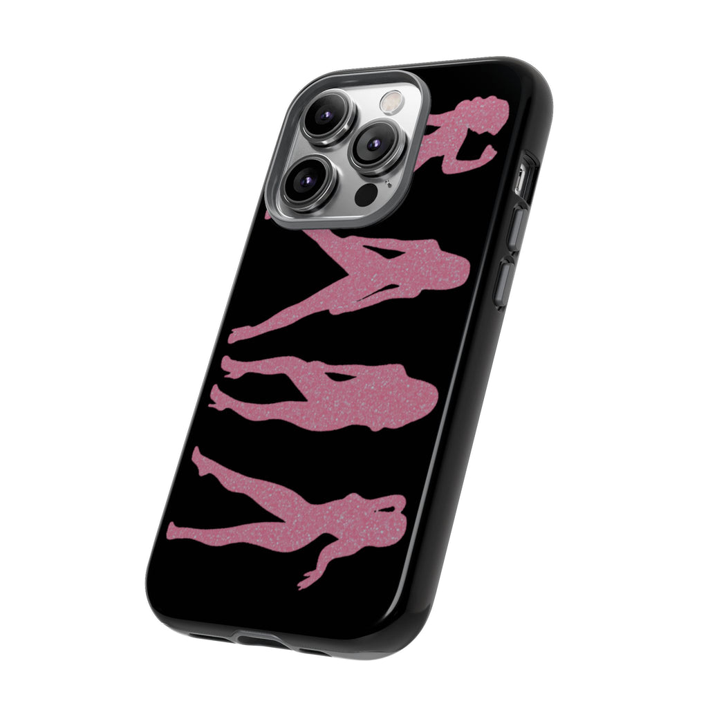 Pink Silhouette Girls Phone Case – Tough Cases Protective iPhone Cover