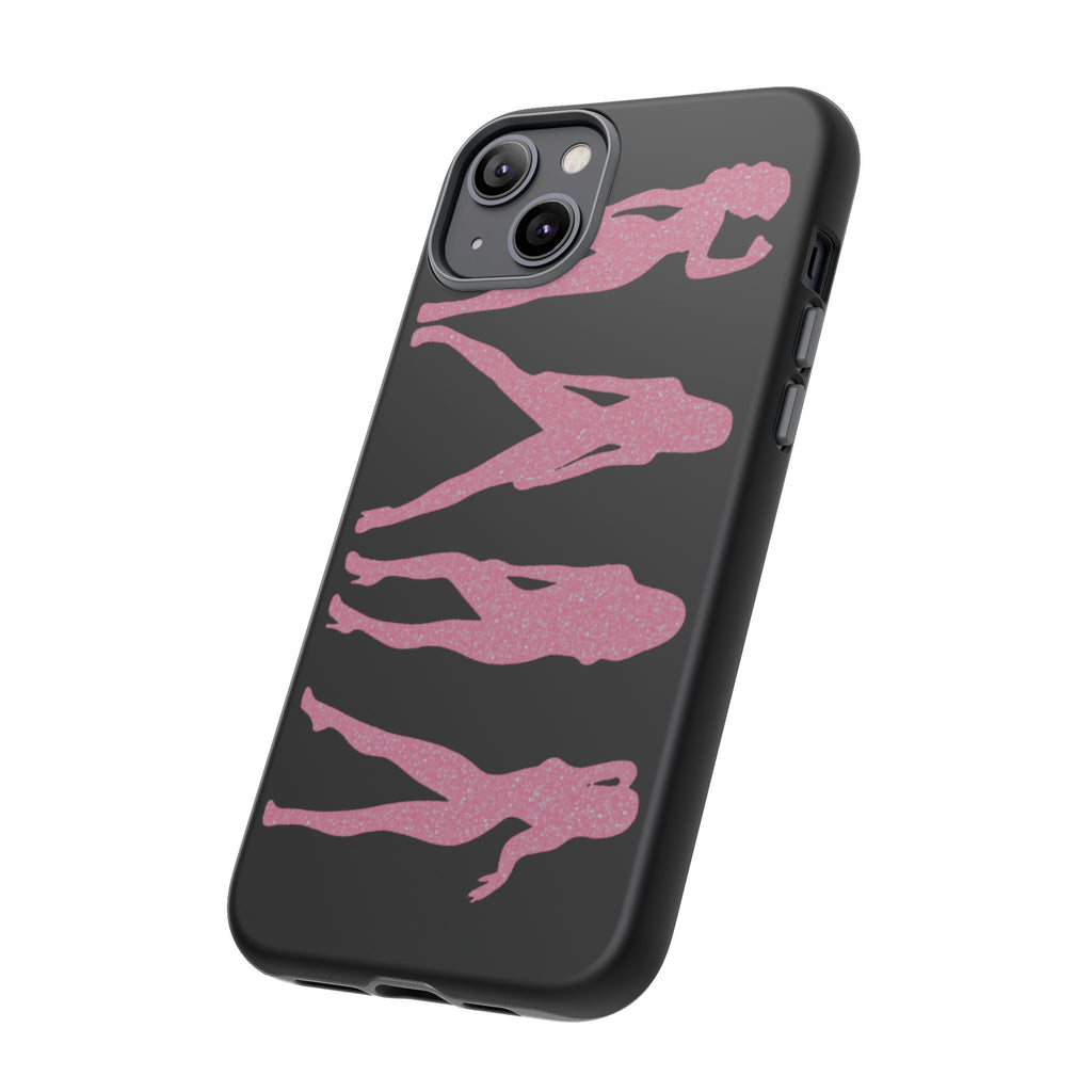 Pink Silhouette Girls Phone Case – Tough Cases Protective iPhone Cover
