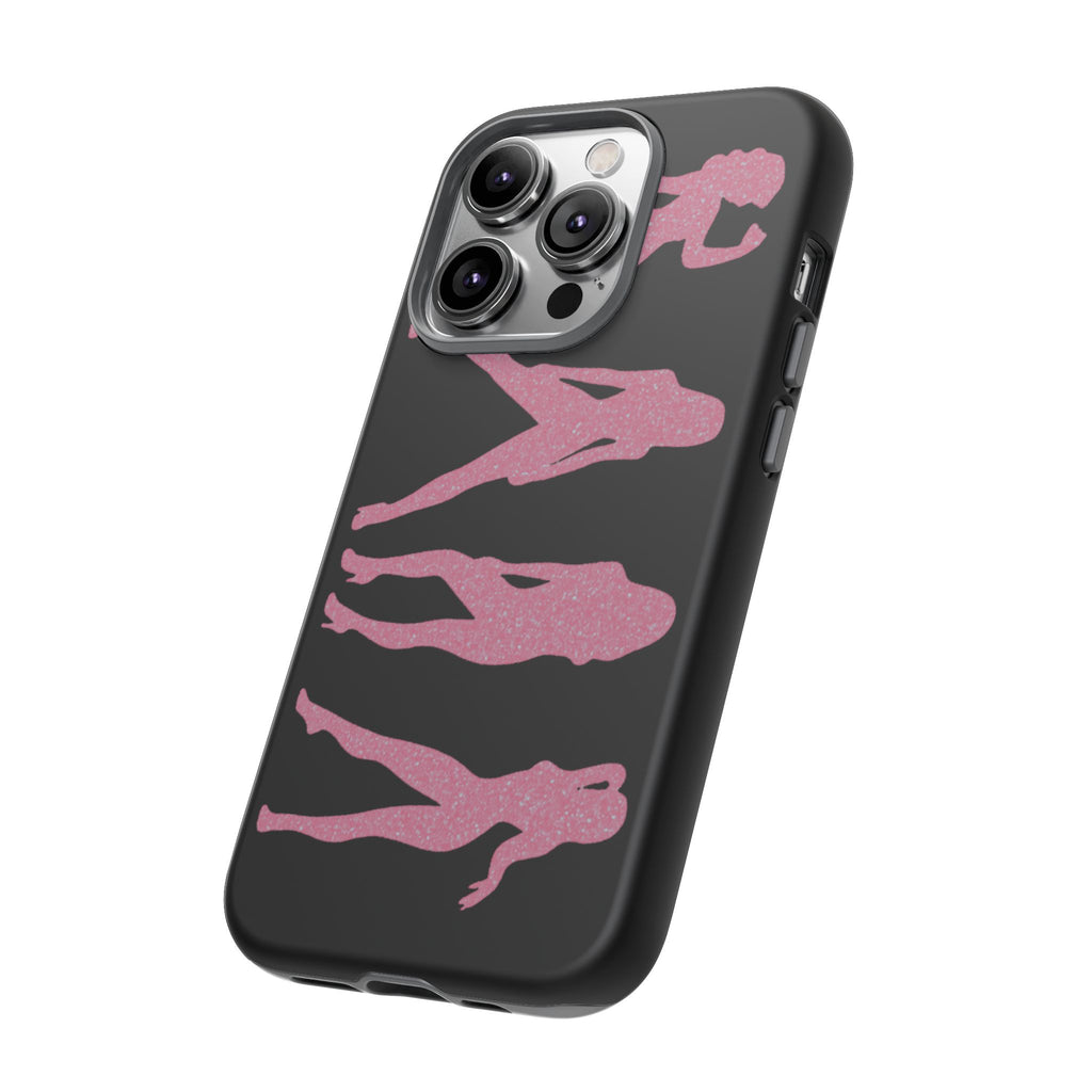 Pink Silhouette Girls Phone Case – Tough Cases Protective iPhone Cover