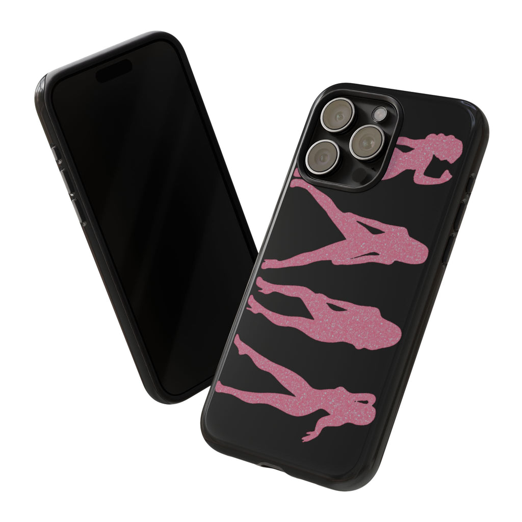Pink Silhouette Girls Phone Case – Tough Cases Protective iPhone Cover