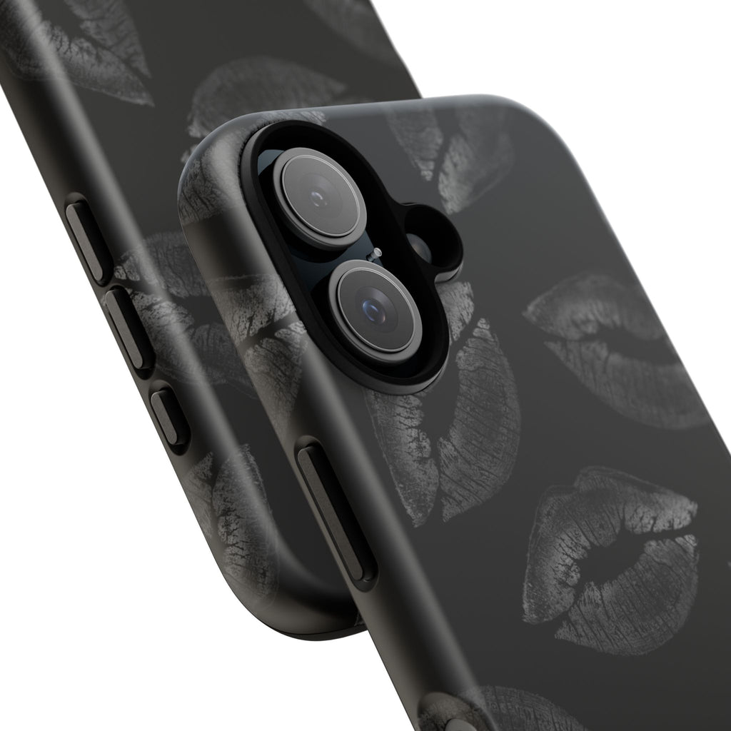 Black Kiss Pattern Tough Phone Case