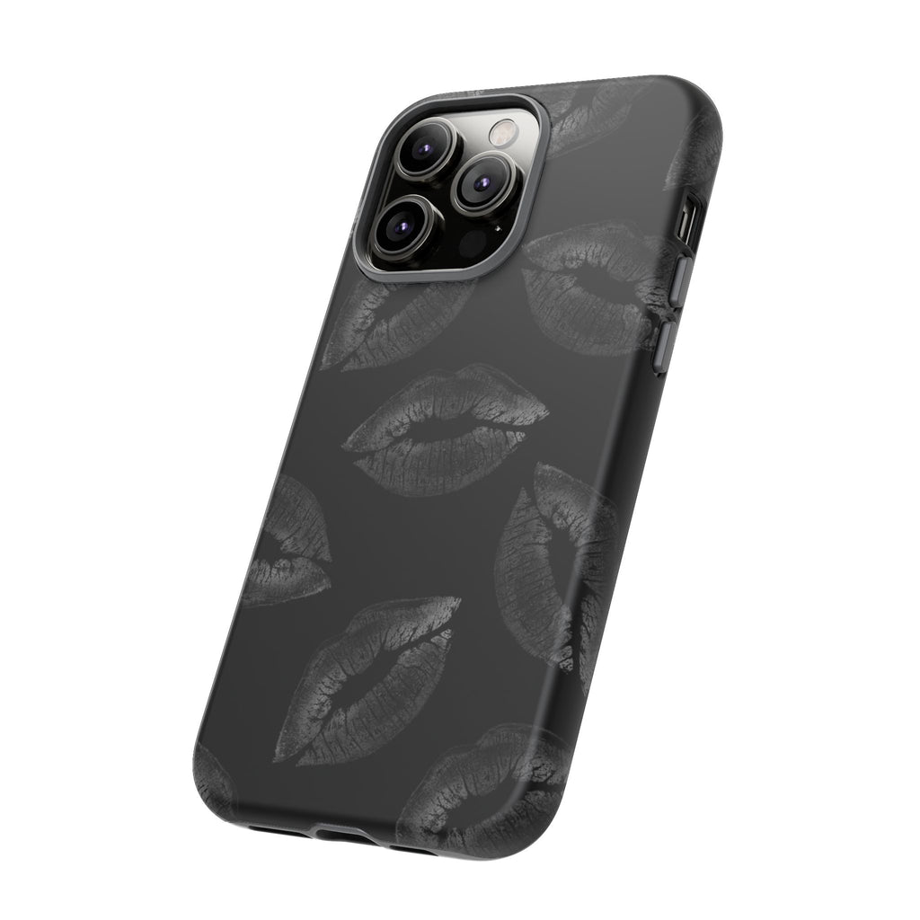 Black Kiss Pattern Tough Phone Case