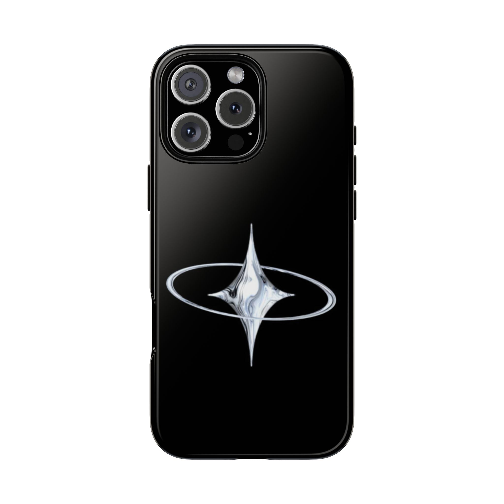 Galaxy Starphone Tough Case — Minimal Silver Star Orbit Phone Case
