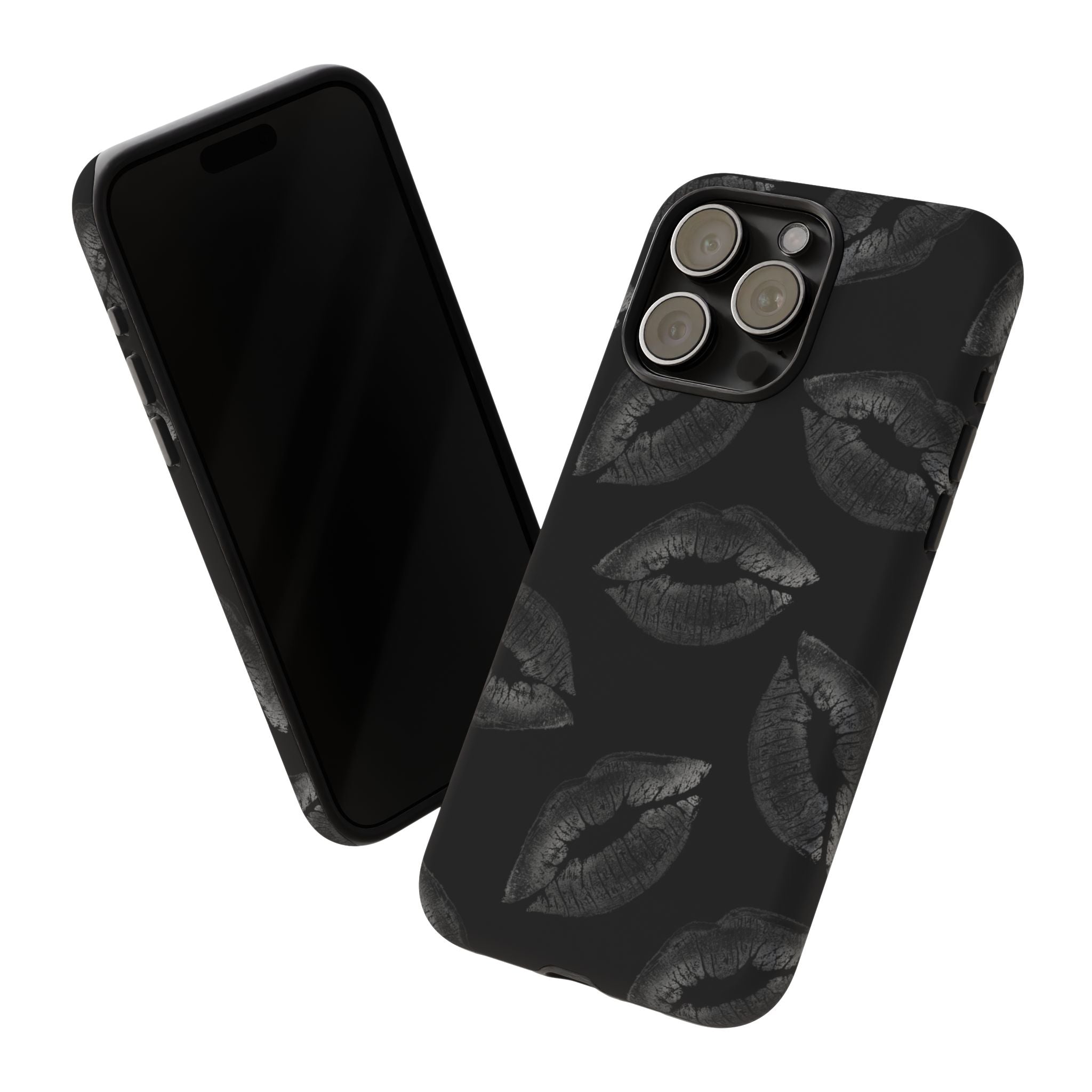 Black Kiss Pattern Tough Phone Case