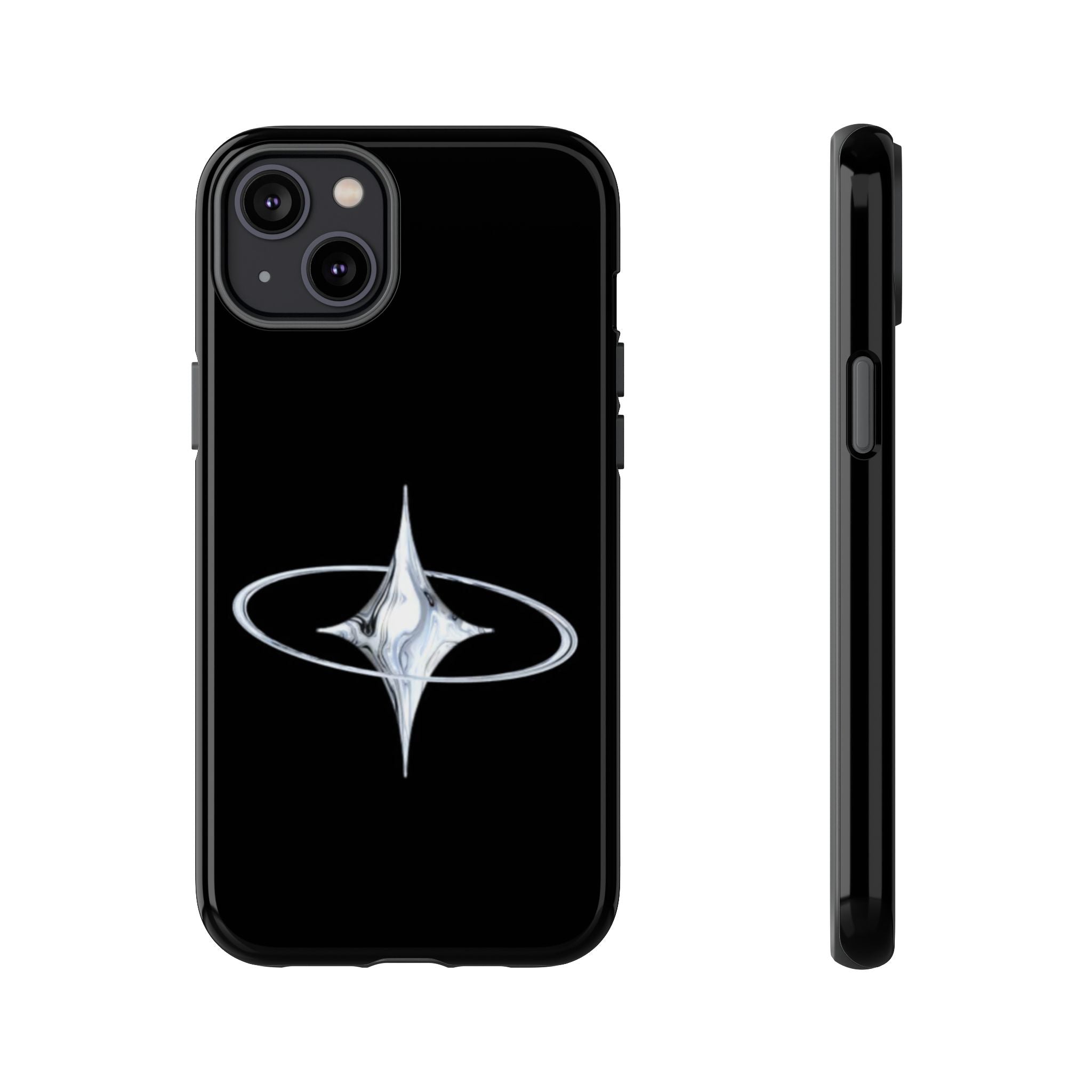 Galaxy Starphone Tough Case — Minimal Silver Star Orbit Phone Case