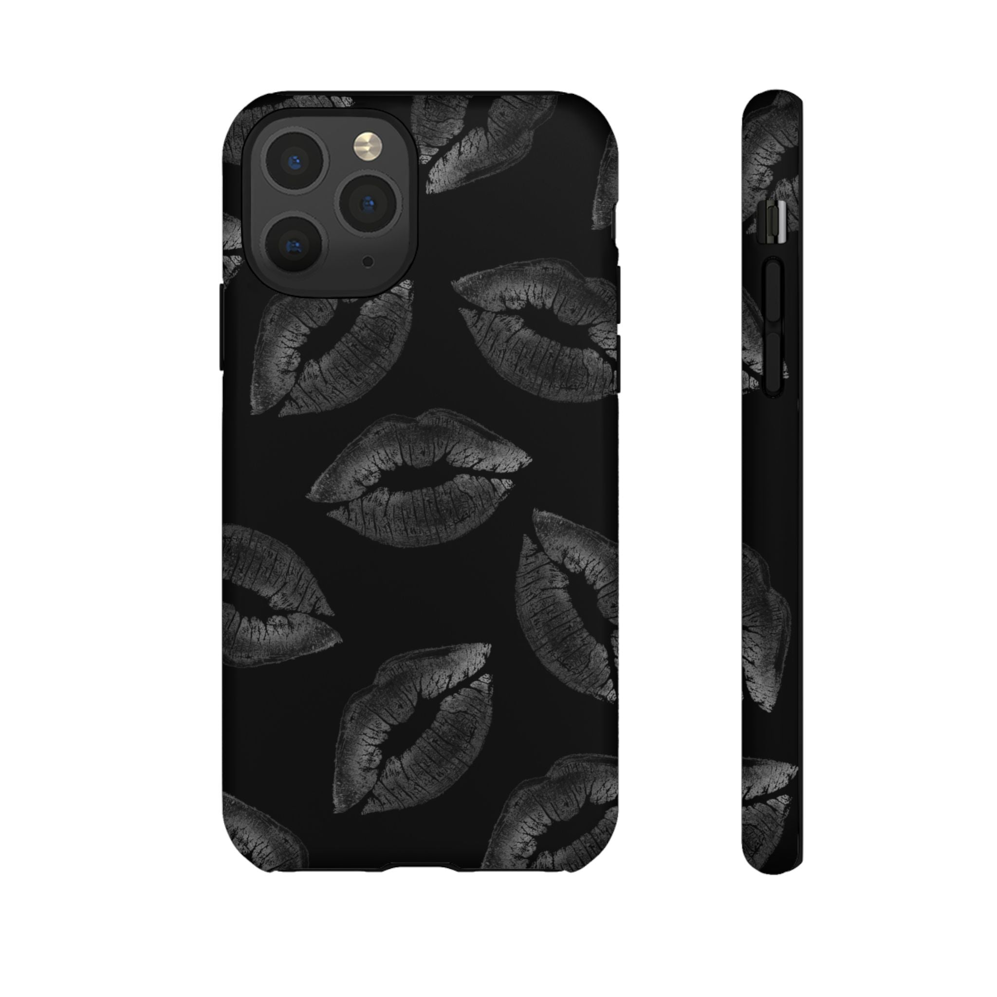 Black Kiss Pattern Tough Phone Case