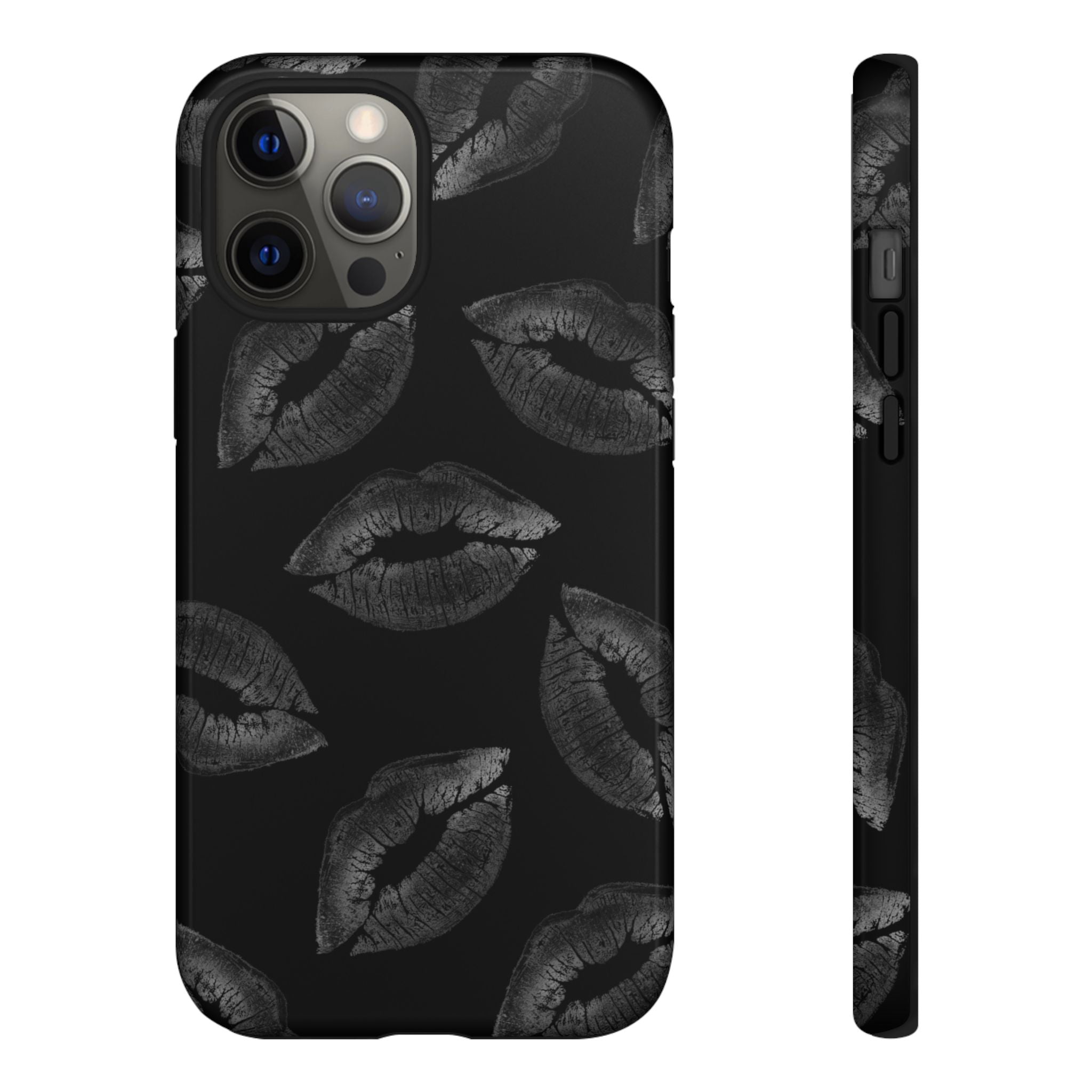 Black Kiss Pattern Tough Phone Case