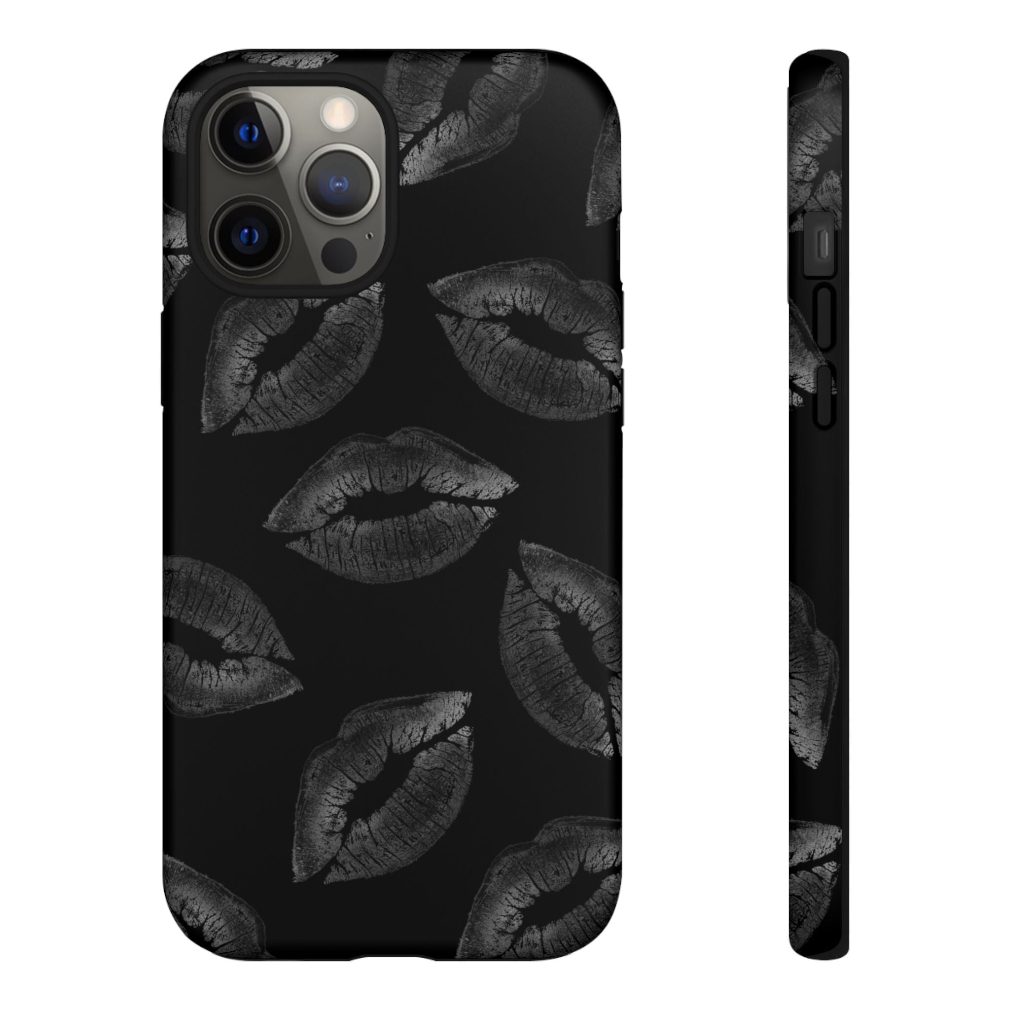 Black Kiss Pattern Tough Phone Case