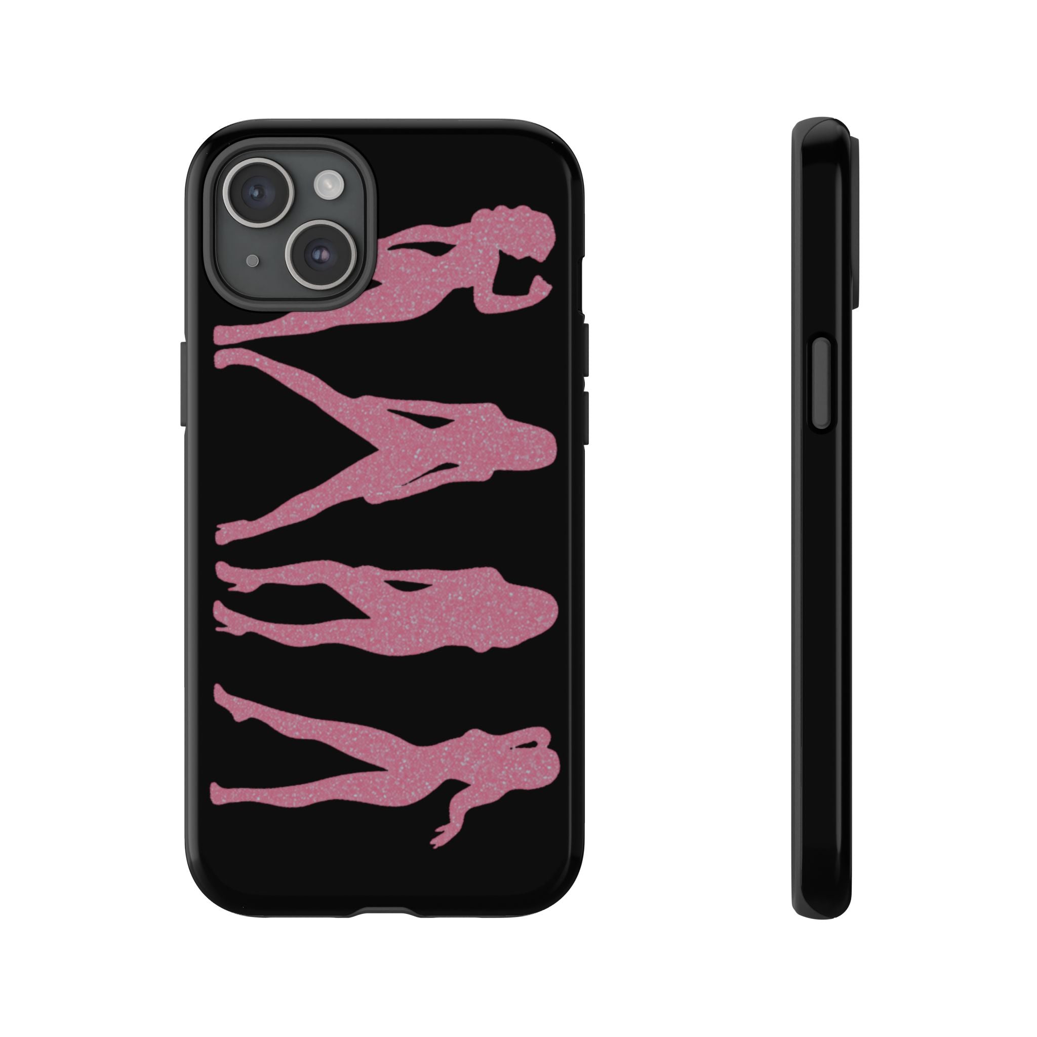 Pink Silhouette Girls Phone Case – Tough Cases Protective iPhone Cover