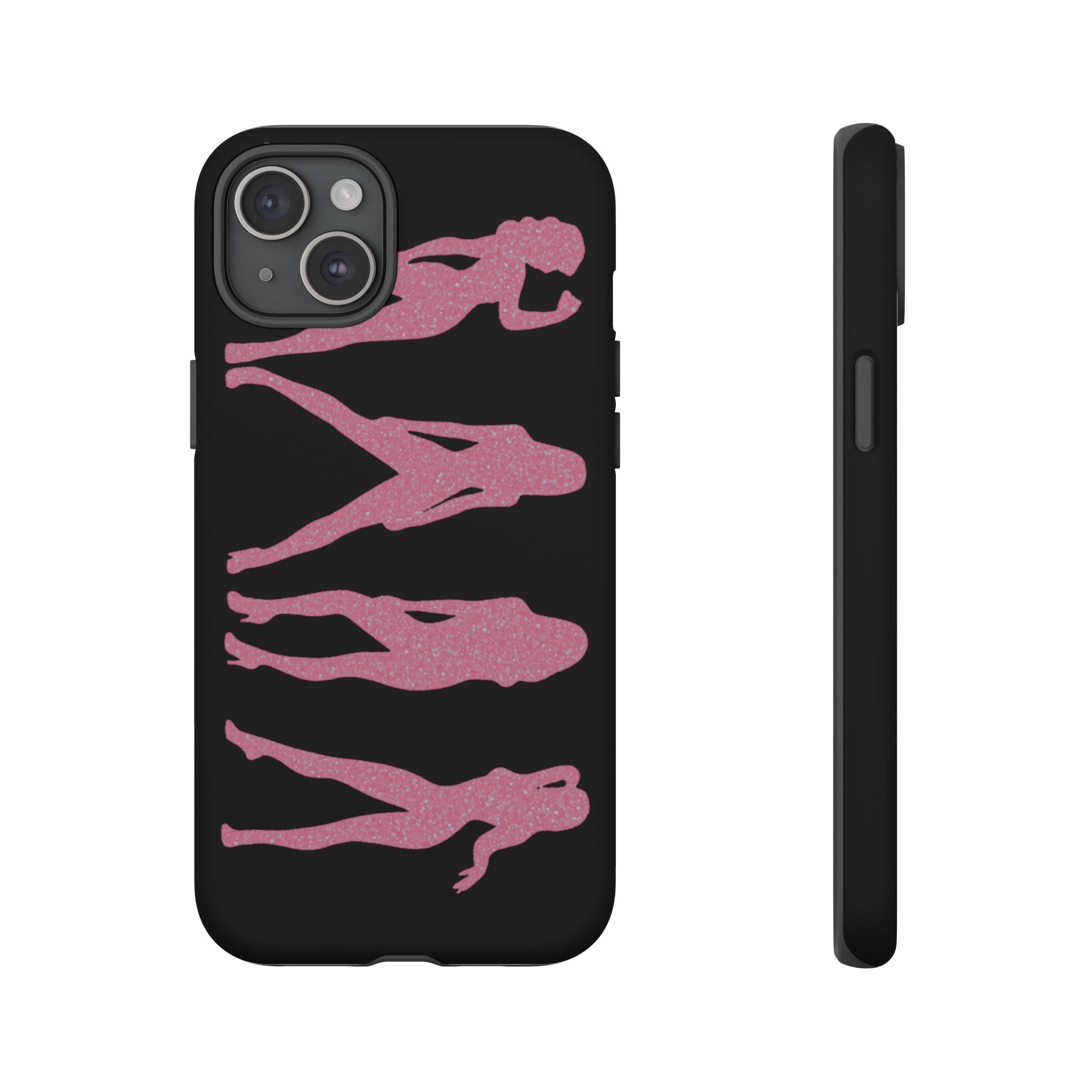 Pink Silhouette Girls Phone Case – Tough Cases Protective iPhone Cover