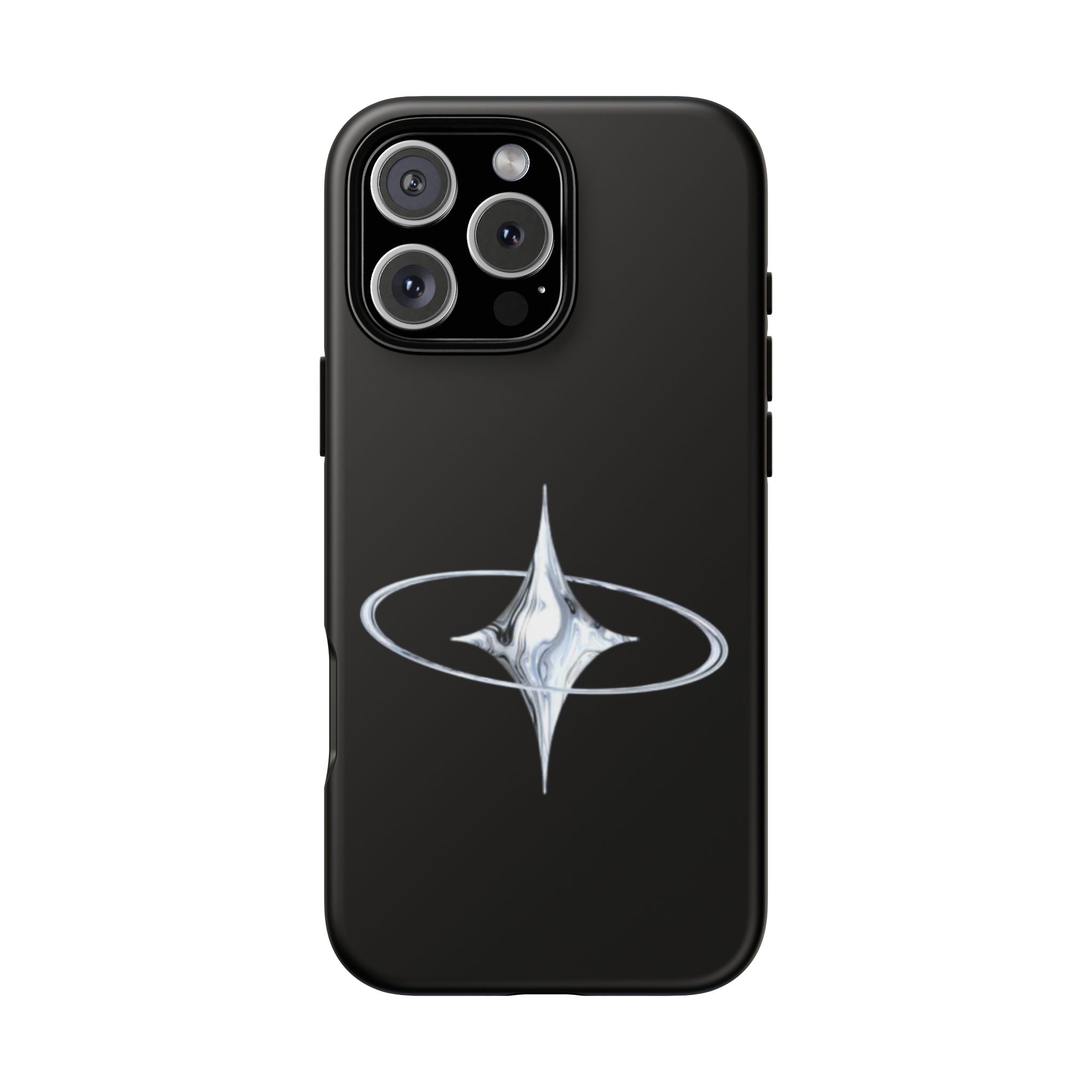 Galaxy Starphone Tough Case — Minimal Silver Star Orbit Phone Case